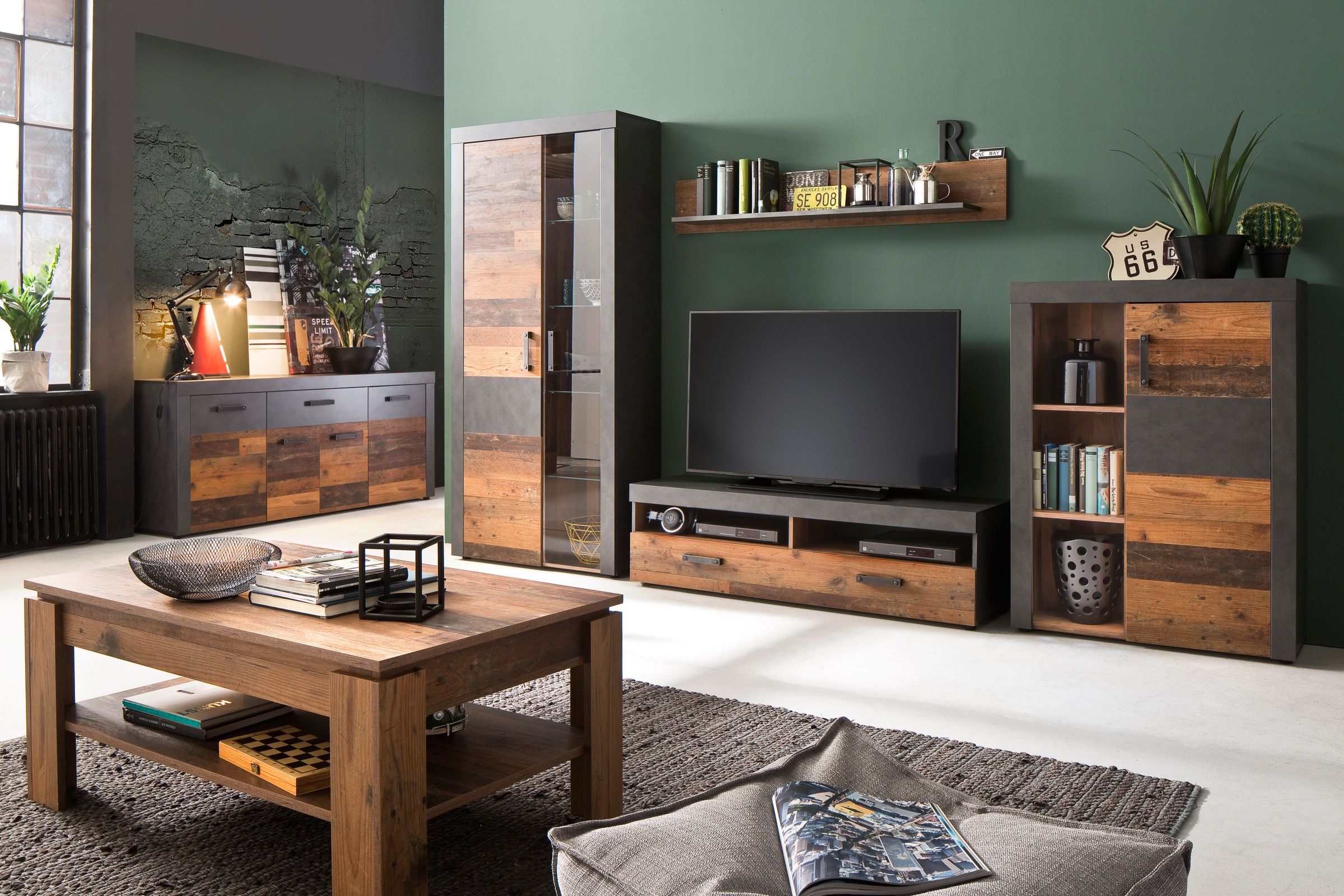 Home affaire Sideboard »Ilana« Sideboard mit 4 Türen & 1 Schublade - (B/T/H) 178/40/76 cm