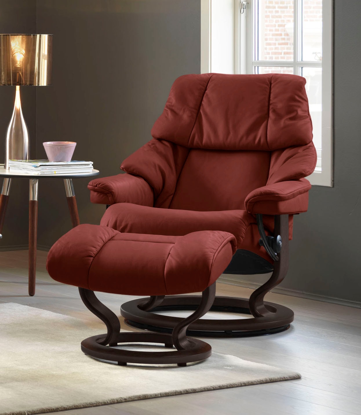 Stressless Fußhocker "Reno", mit Classic Base, Gestell Braun