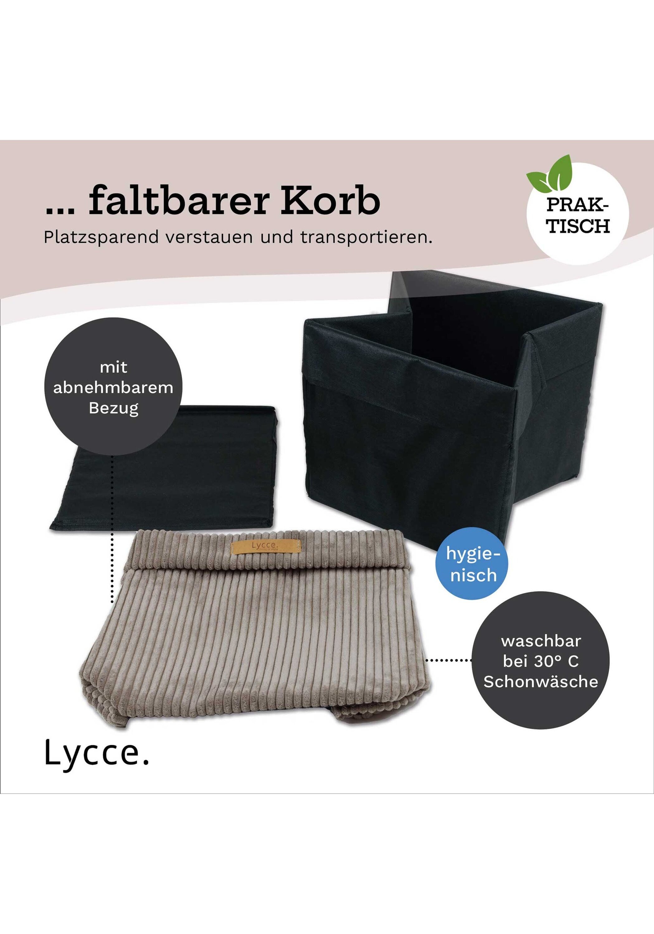 Lycce Aufbewahrungsbox »Aufbewahrungskorb Faltbare Aufbewahrungsbox Cord 2P 2er Pack«