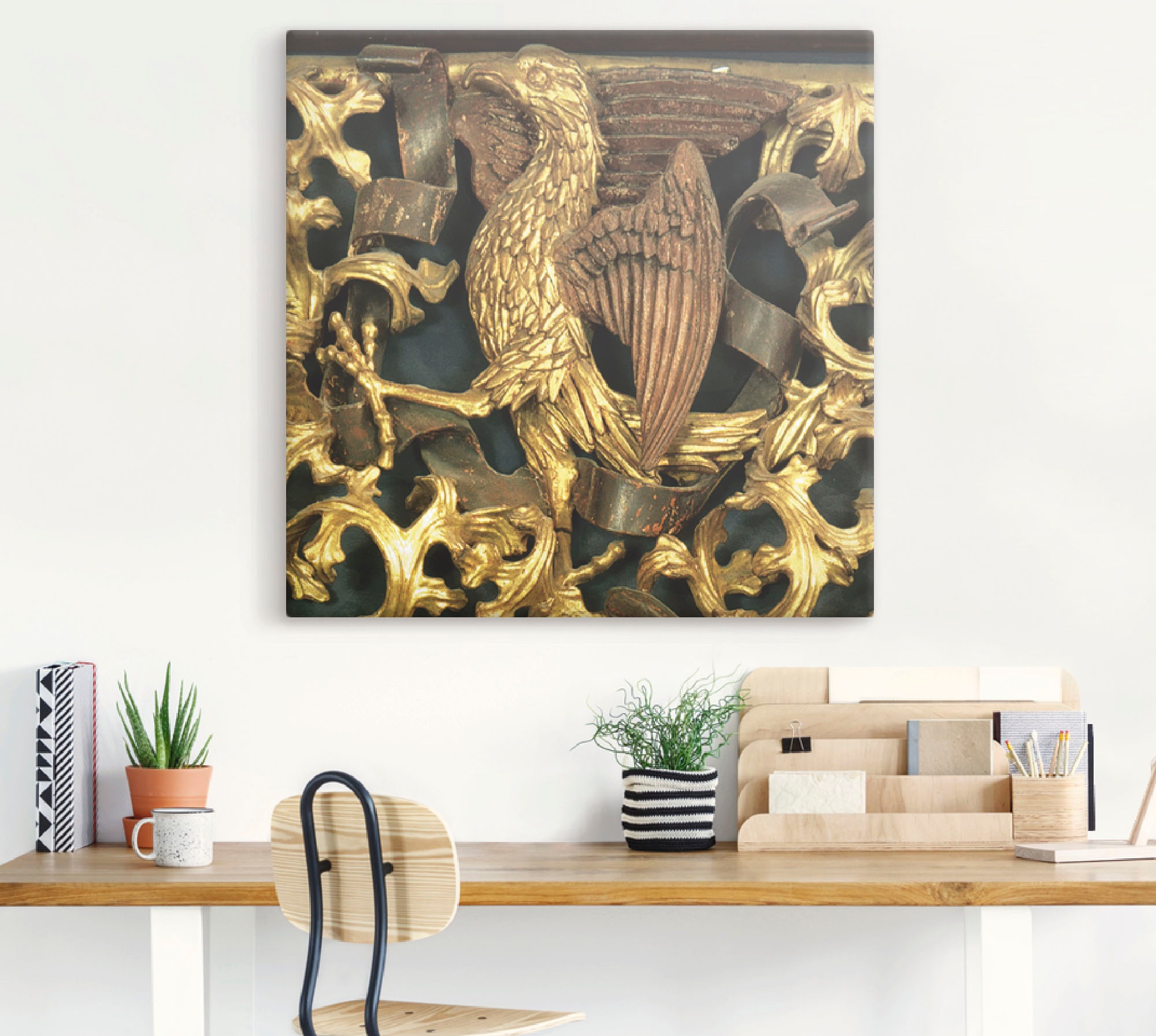 Artland Wandbild »Adler Evangelistensymbol des Johannes«, Vögel, (1 St.), als Leinwandbild, Wandaufkleber oder Poster in versch. Größen