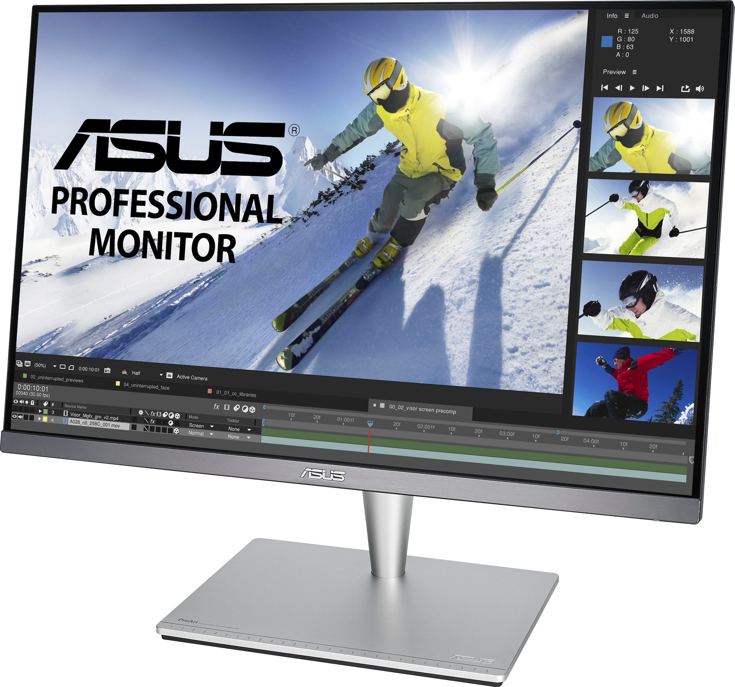 Asus LED-Monitor »PA24AC«, 61 cm/24 Zoll, 1920 x 1200 px, WUXGA, 5 ms Reaktionszeit, 60 Hz