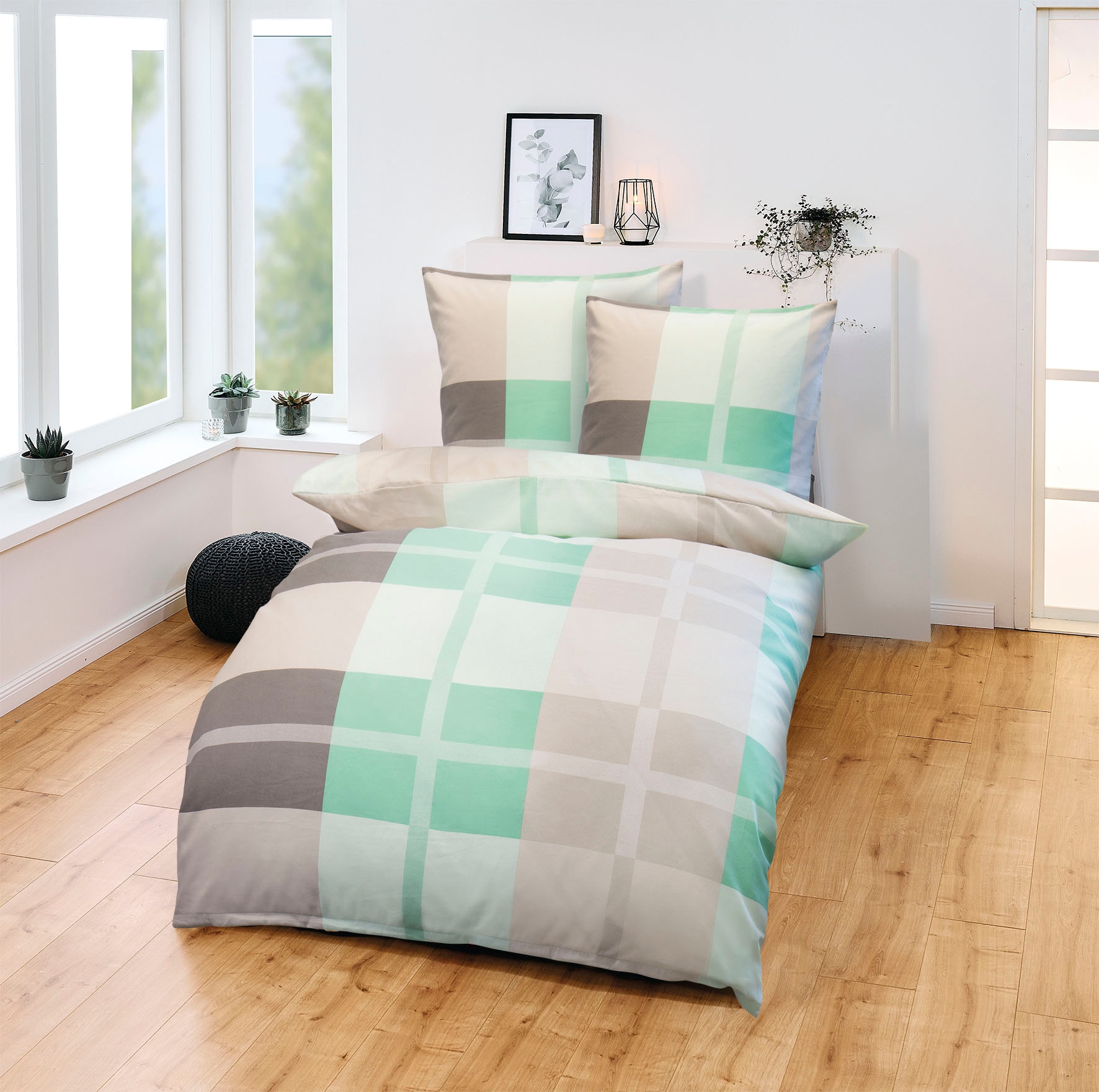 KiNZLER Bettwäsche "Bettwäsche Polycotton Flanell Bettwäsche" 2 tlg. tlg. b günstig online kaufen