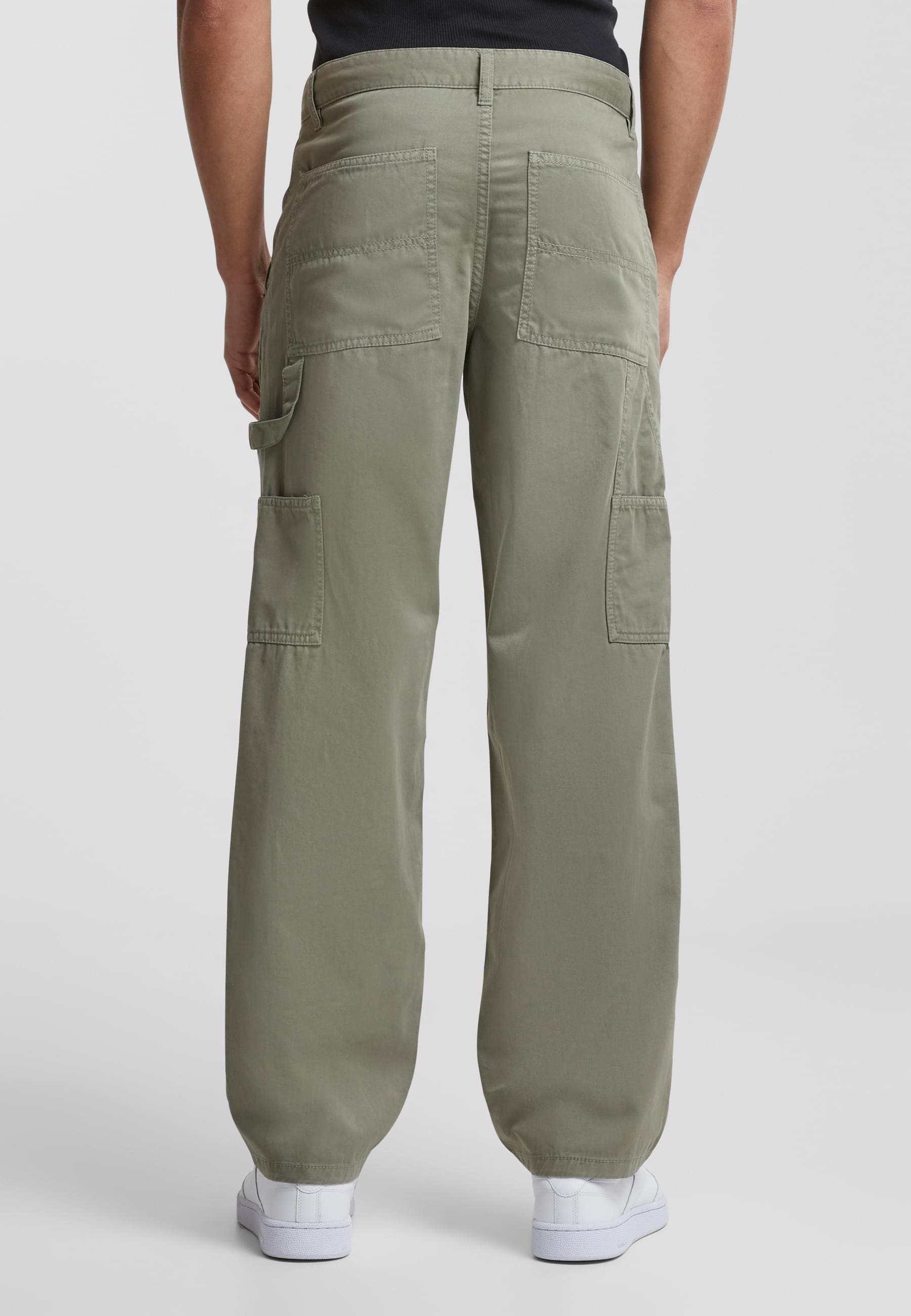 URBAN CLASSICS Stoffhose »Urban Classics Herren Twill Double Knee Pants«, (1 tlg.)