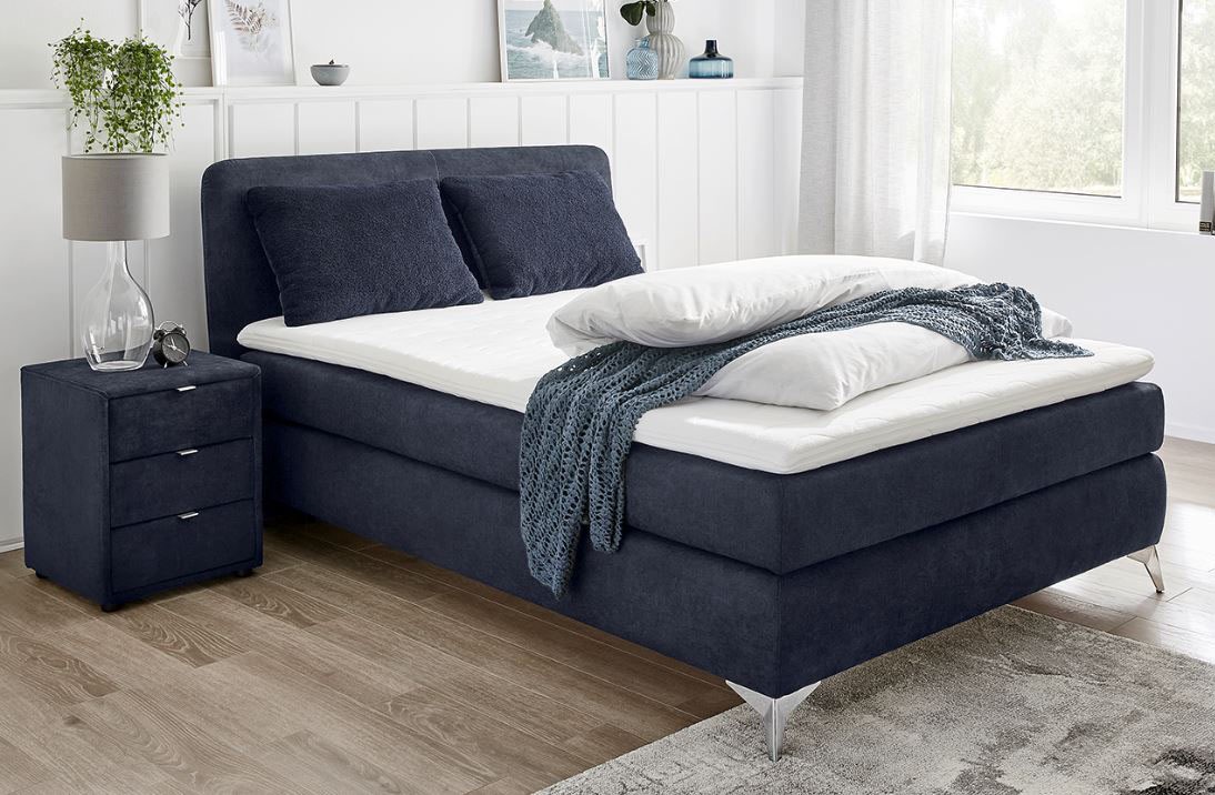 Jockenhöfer Gruppe Elfie Box Spring Bed Dark Blue 148x209cm