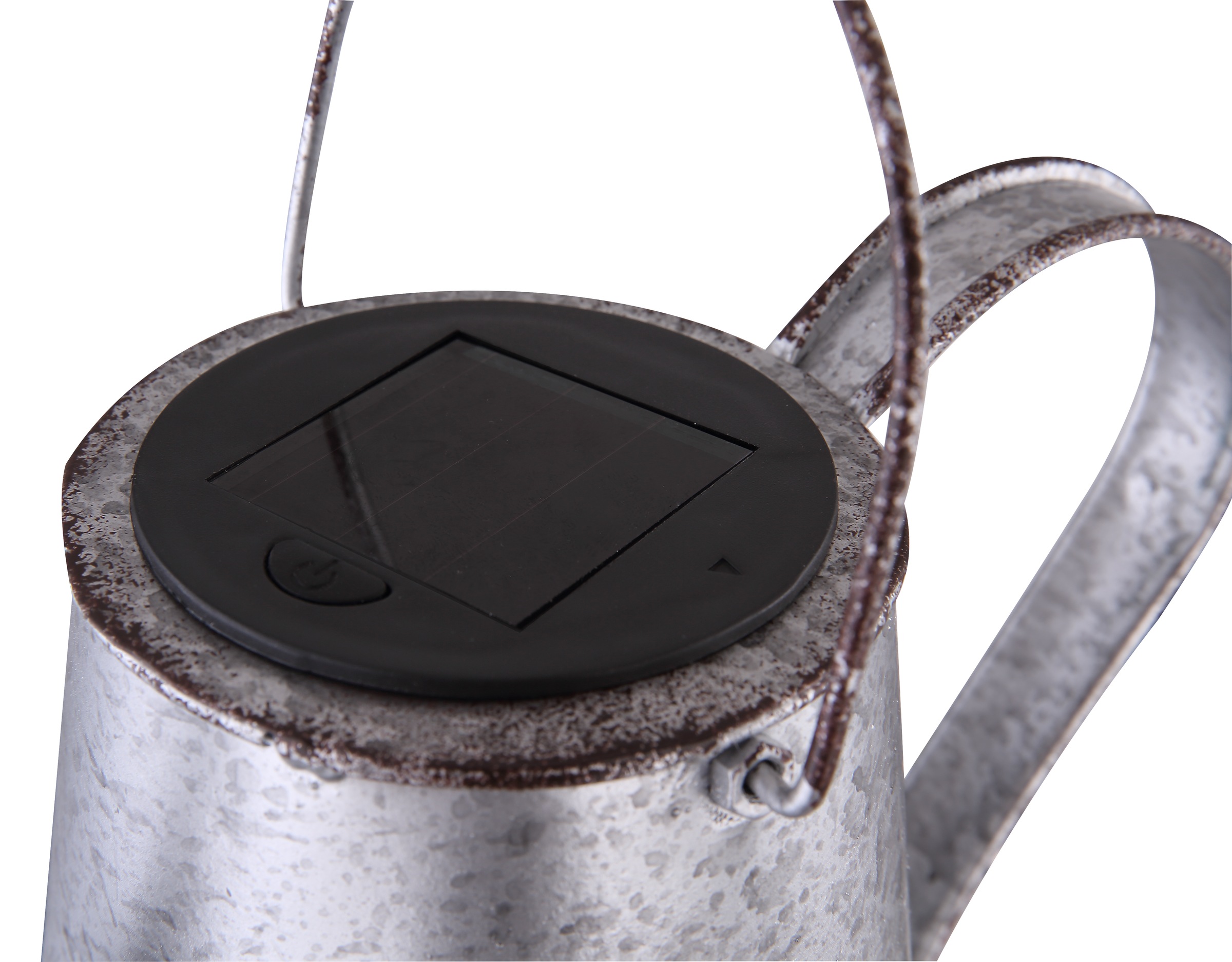 GLOBO LIGHTING LED Solarleuchte »SOLARLEUCHTE METALL SILBERGRAU, 80XLED« LED-Modul 1 Stk. Warmweiß