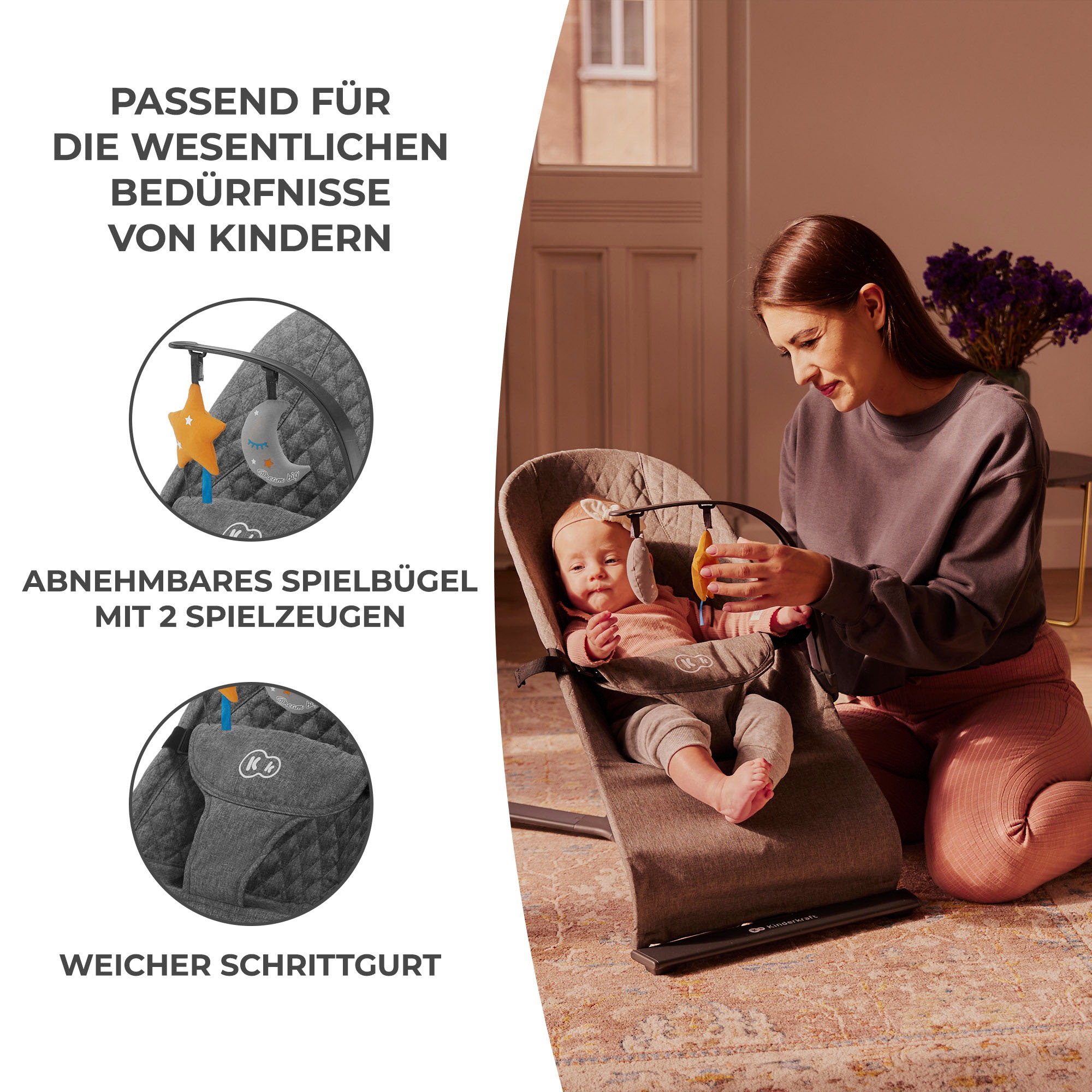 Kinderkraft Babywippe »MIMI« bis 9 kg