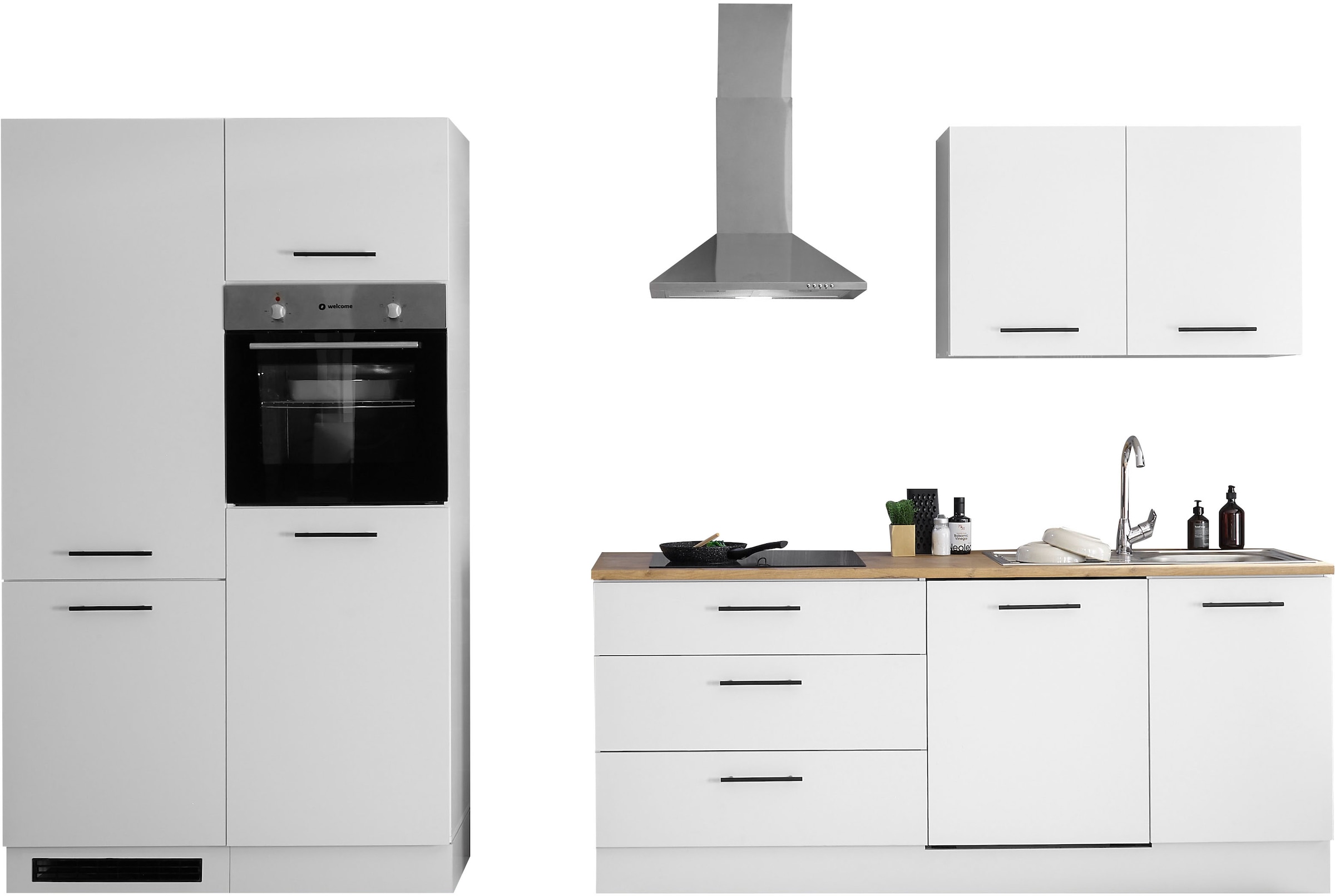 BASIC by Balculina Küchenzeile »Tirol B/H/T 310x212x60 cm« Breite 310 cm, wahlweise mit E-Geräten