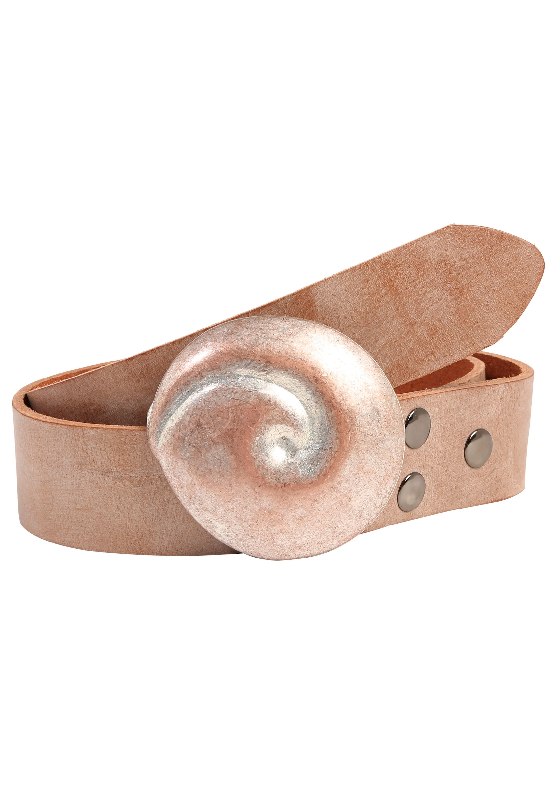 Rettungsring Gürtel Ledergürtel mit austauschbarer Schließe "Muschel Rund R günstig online kaufen