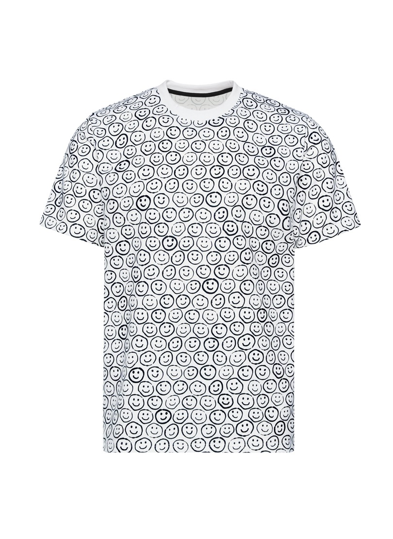 Trigema T-Shirt "TRIGEMA T-Shirt mit freundlichem Smiley-Muster", 1 Stk. günstig online kaufen