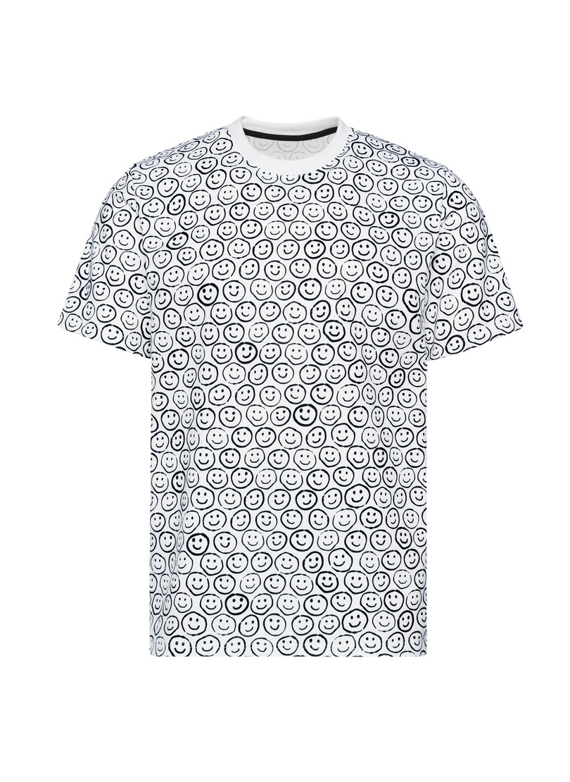 Trigema T-Shirt "TRIGEMA T-Shirt mit freundlichem Smiley-Muster" günstig online kaufen