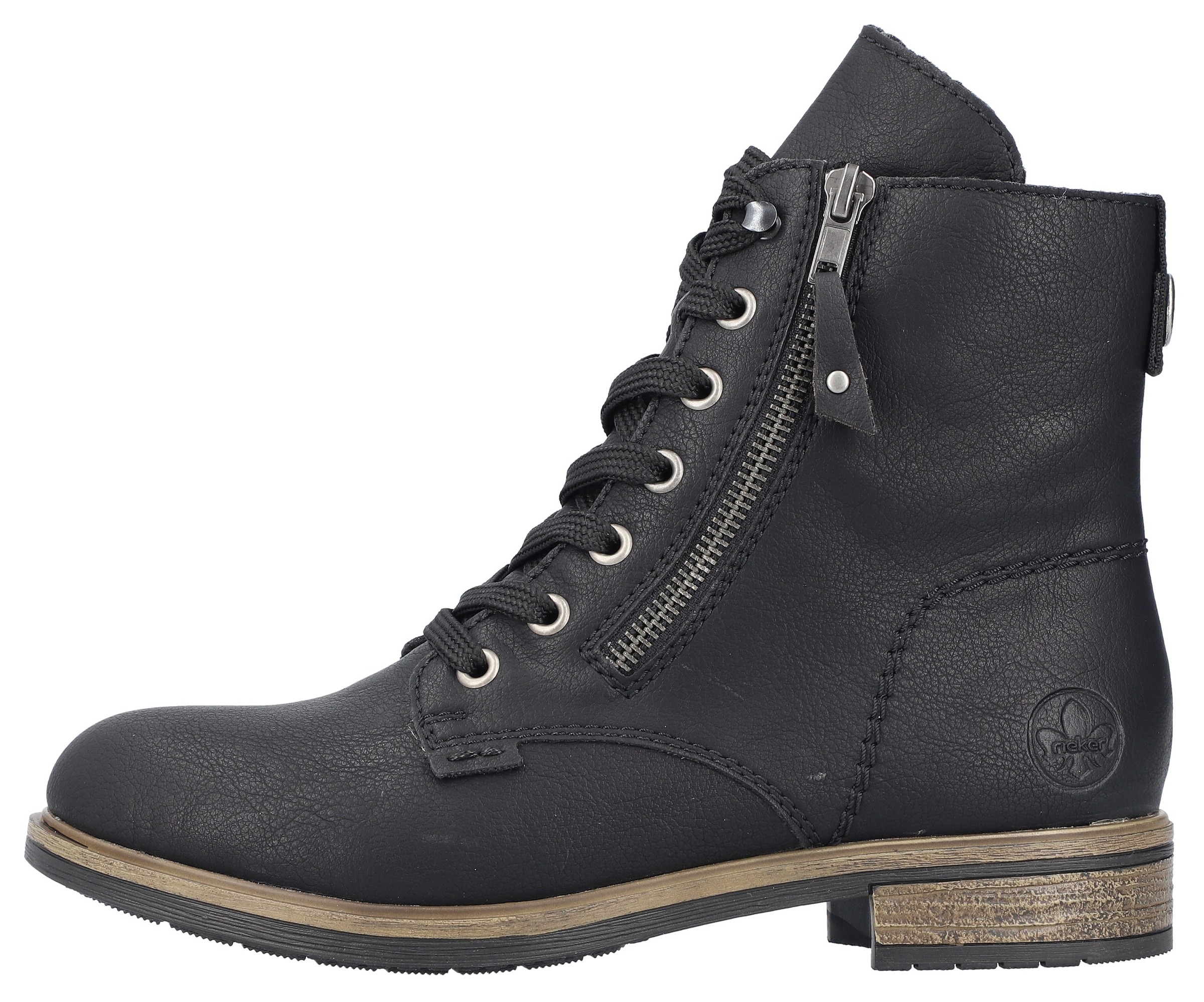 Rieker Schnürstiefelette, Schnürboots, Blockabsatz, in klassischer Form