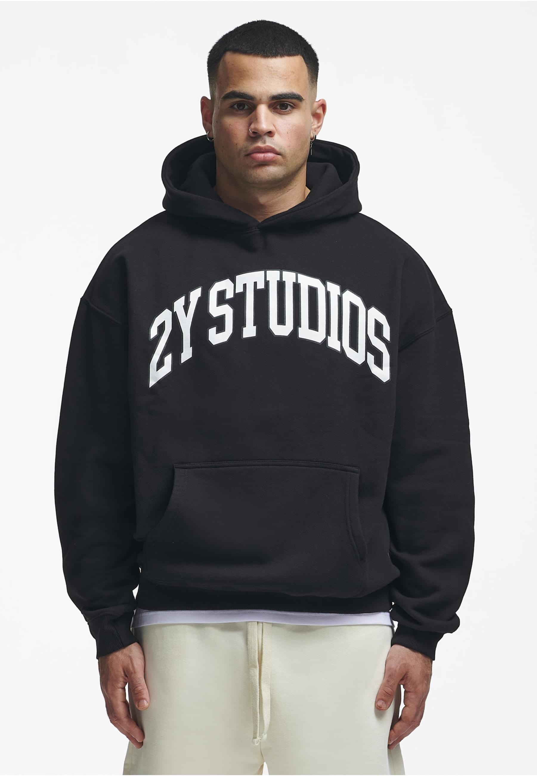 2Y Studios Kapuzensweatshirt »2Y Studios Herren 2Y Logo Oversize Hoodie«, (1 tlg.)