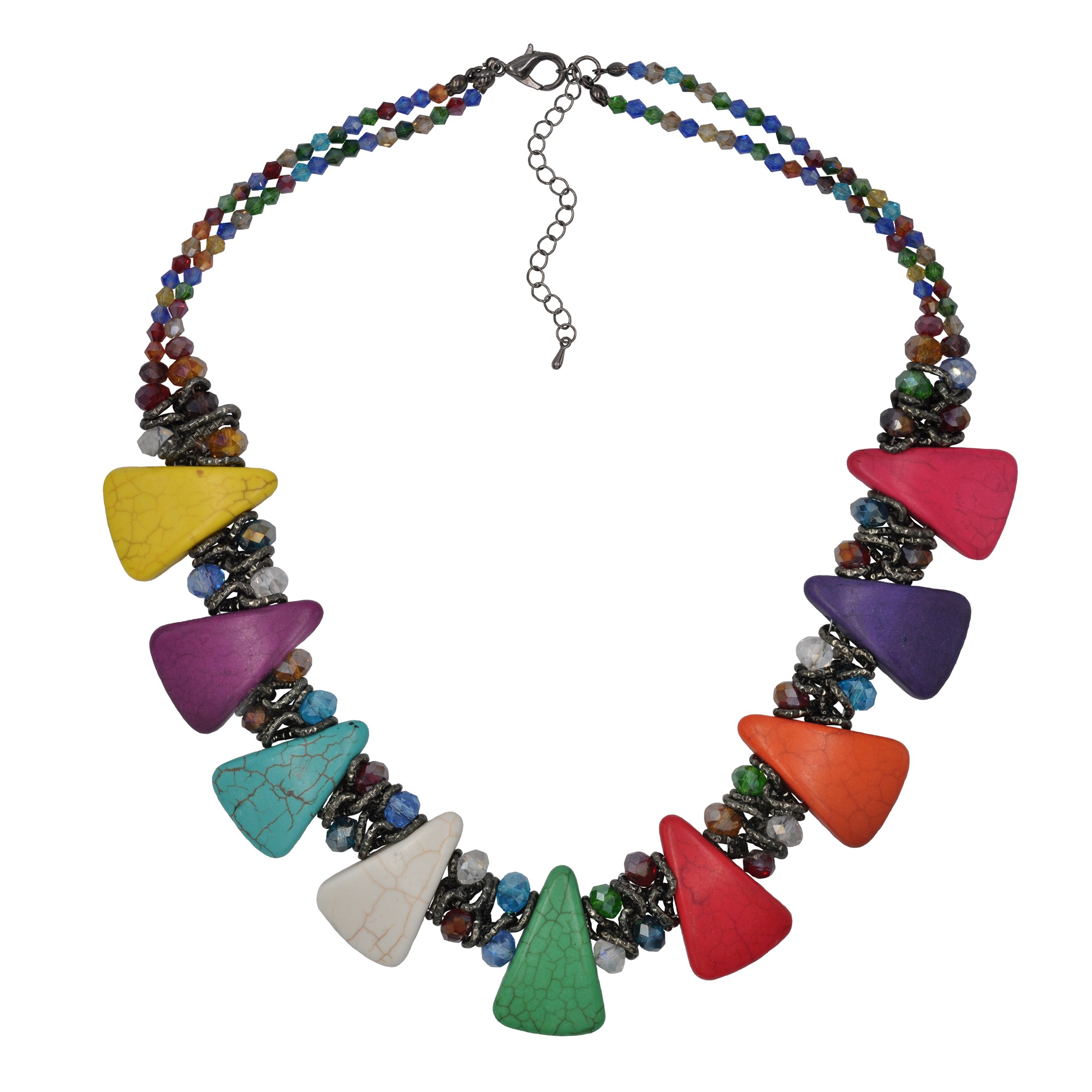 Steuer Paar Ohrhänger »Set aus Collier und Ohrhaken multicolor«