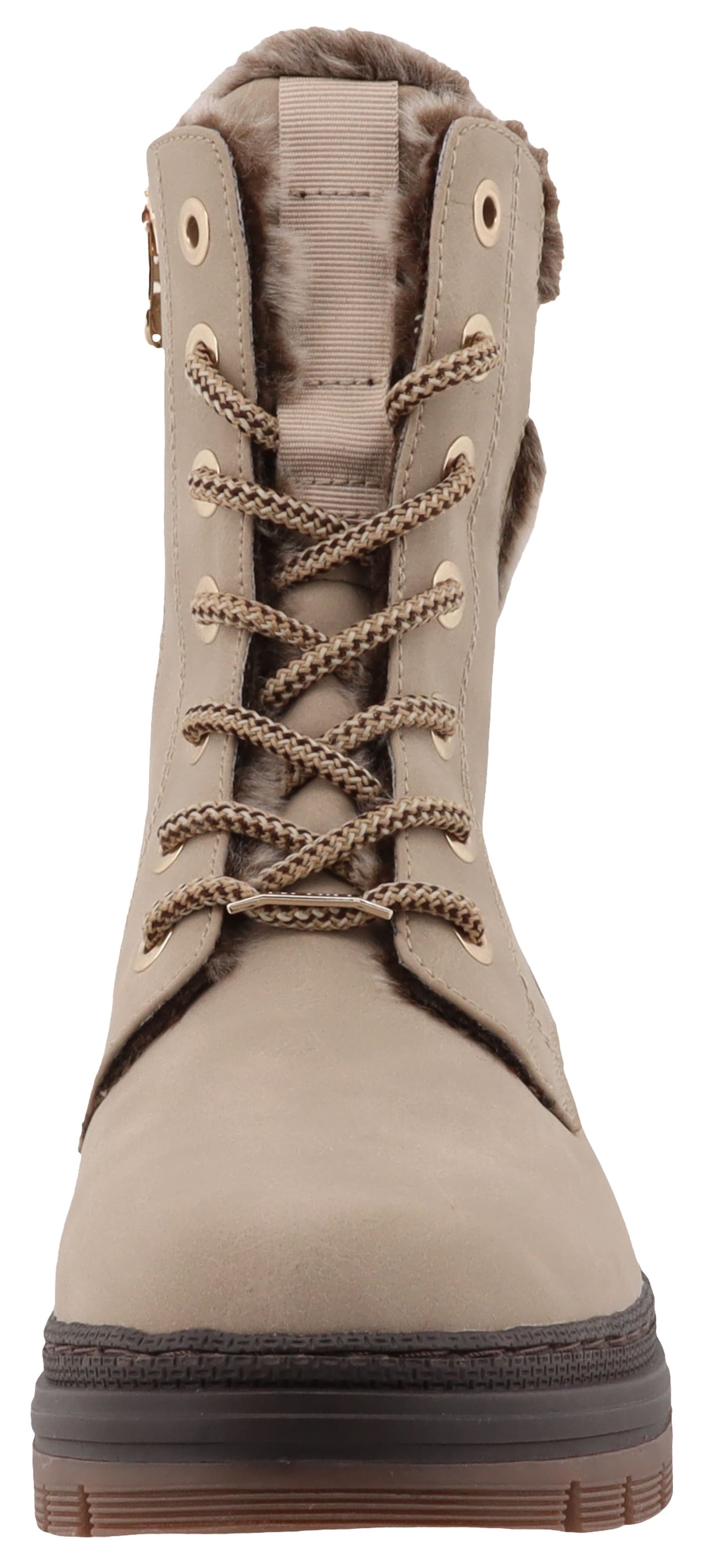 TOM TAILOR Winterboots, Winterstiefelette, Schnürboots mit Innenreißverschluss, bequeme Form