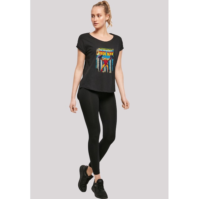 F4NT4STIC Kurzarmshirt »Damen Marvel Iron Man Cover with Ladies Long Slub  Tee«, (1 tlg.) kaufen | BAUR