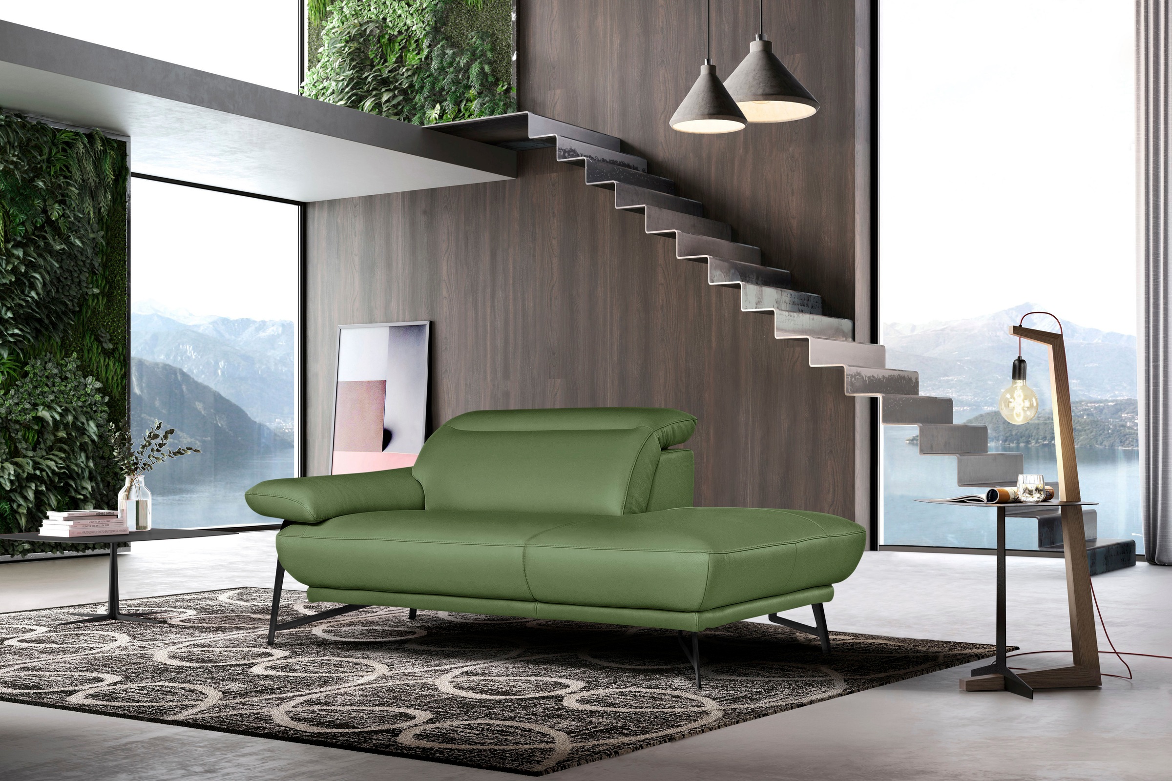 Egoitaliano Sofa "Anais, Design mit hohem Sitzkomfort, Fußfarbe schattengra günstig online kaufen
