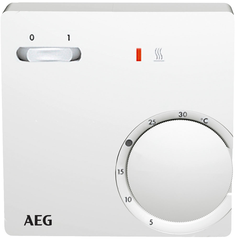 AEG Haustechnik Raumthermostat "RT 601 SN", Temperatur-Regler, 2-Punkt, Aufputz, Kontrolllampe