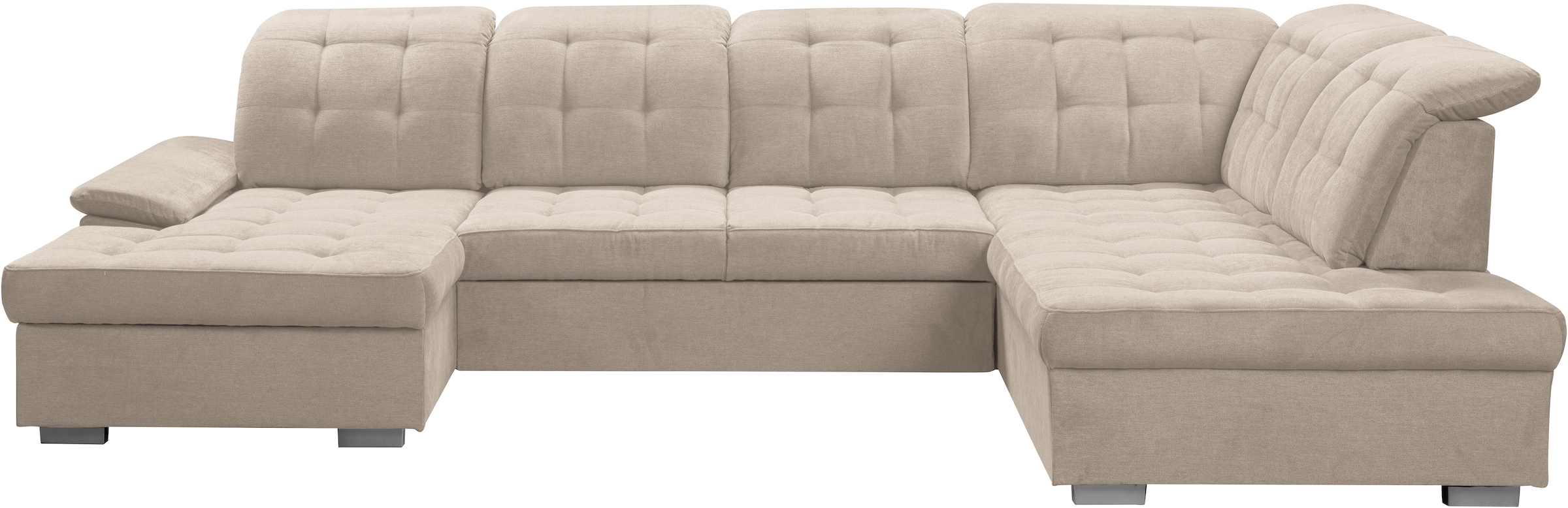 WERK2 Wohnlandschaft »Kordula-New U-Form«, Sofa in U-Form mit Schlaffunktion & Bettkasten, Schlafcouch