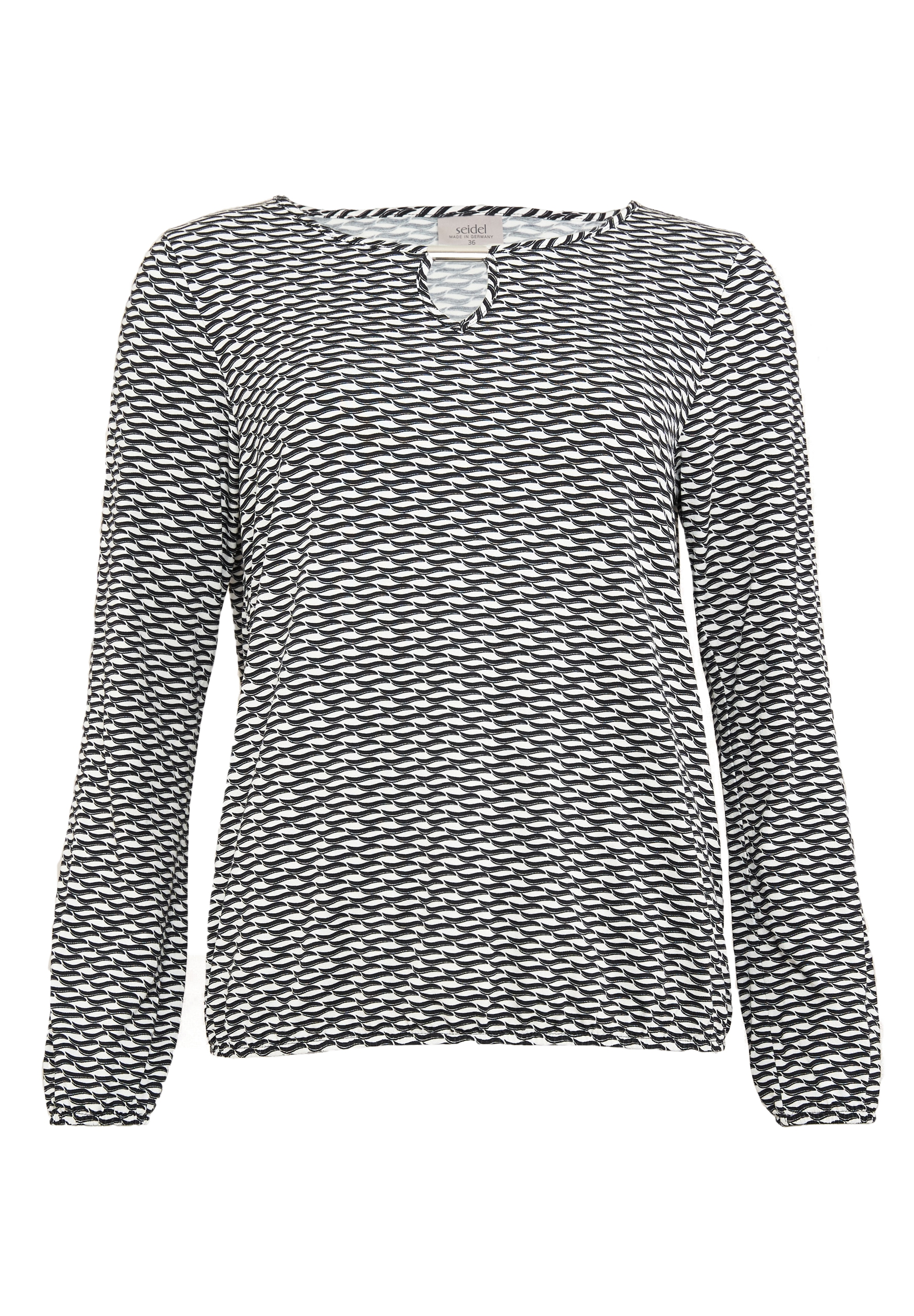 Seidel Moden Langarmshirt, mit grafischem Muster, MADE IN GERMANY
