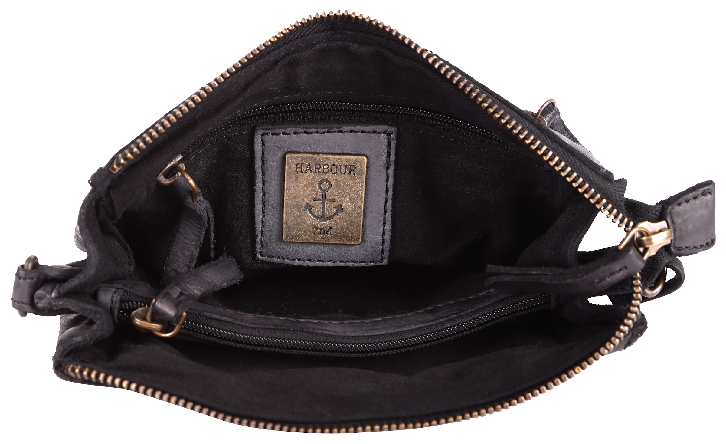 HARBOUR 2nd Umhängetasche "Tiani", Schultertasche Handtasche Damen Tasche Damen mit Logoanhänger