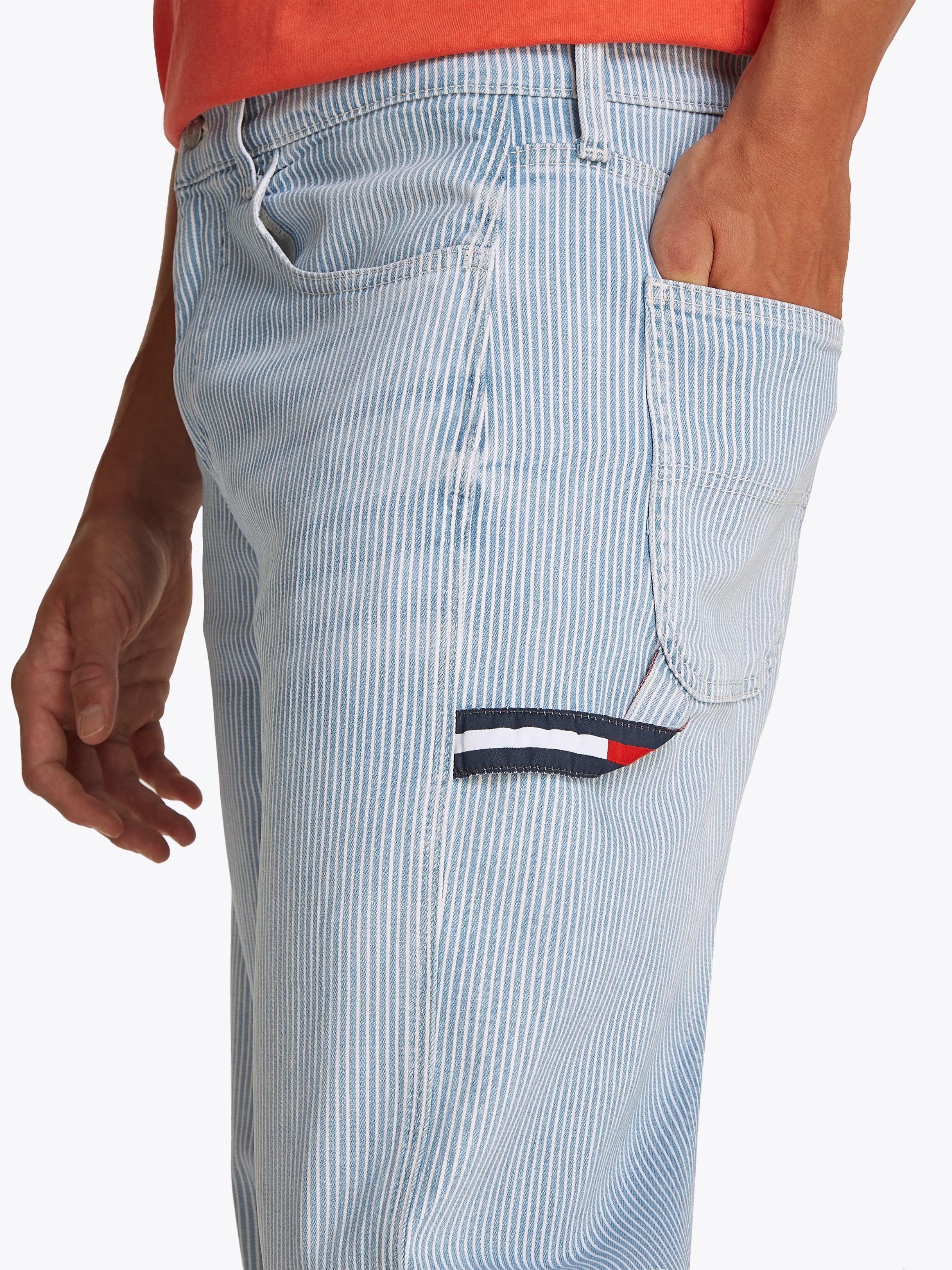 Tommy Jeans Loose-fit-Jeans »Jamie Loose Straight«, fein gestreift