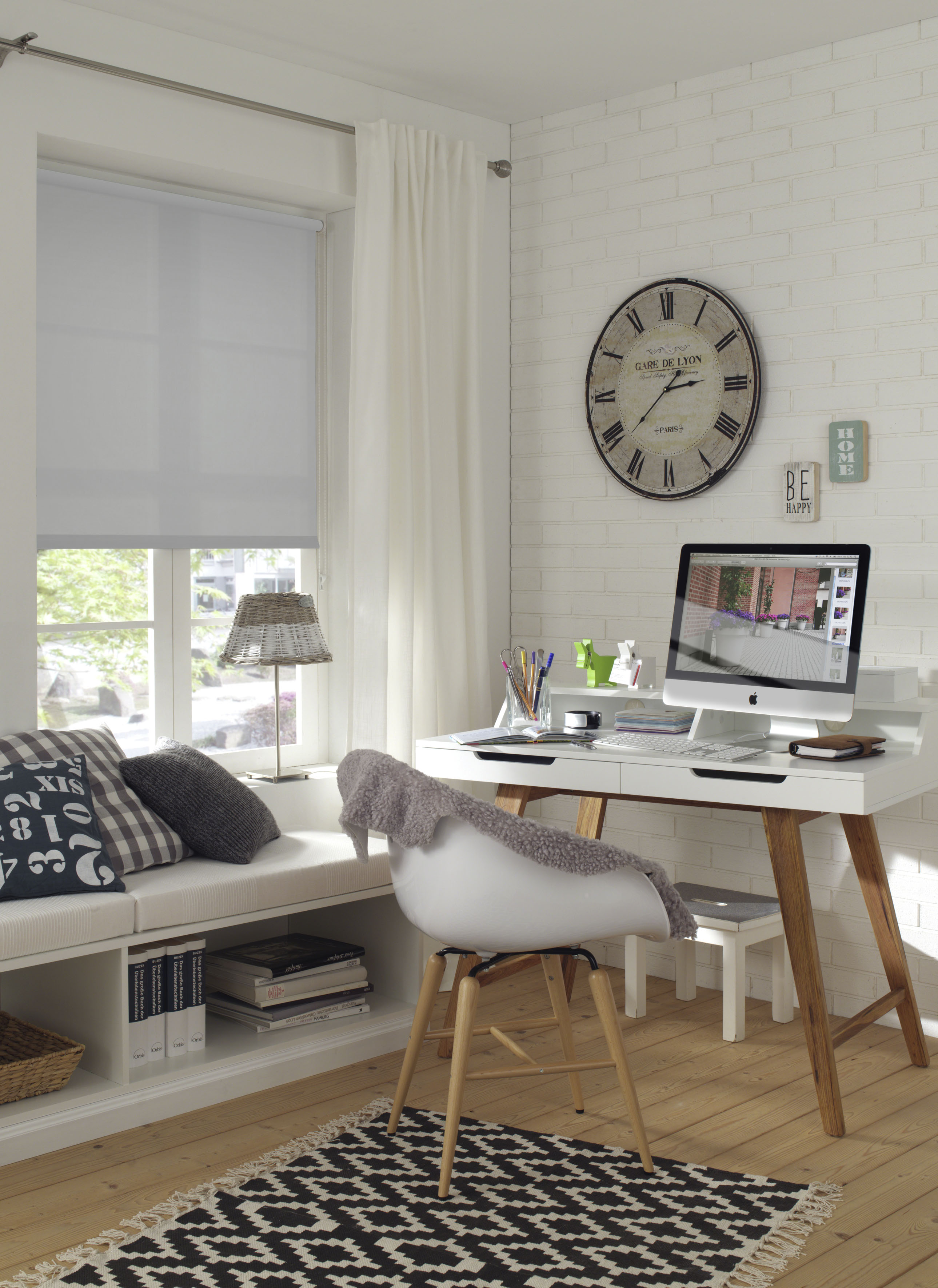 Thumbnail - my home Seitenzugrollo "Uni Klemmrollo", verdunkelnd, Sichtschutz-Sichtschutz, mit Bohren/ohne Bohren, freihängend, Schr...
