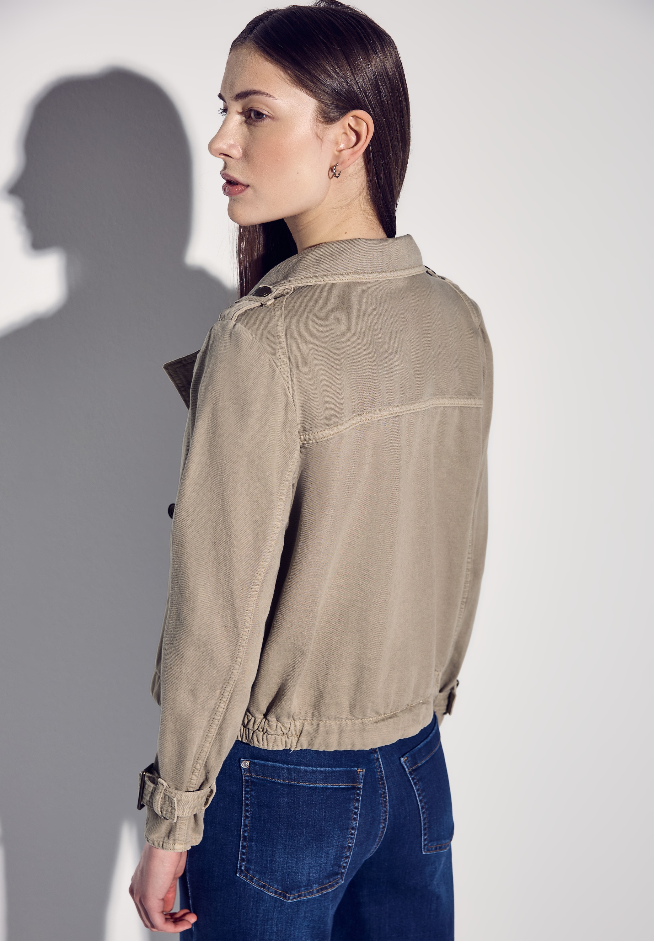 STREET ONE Kurzjacke, in Trench-Look, Jeansjacken-Style