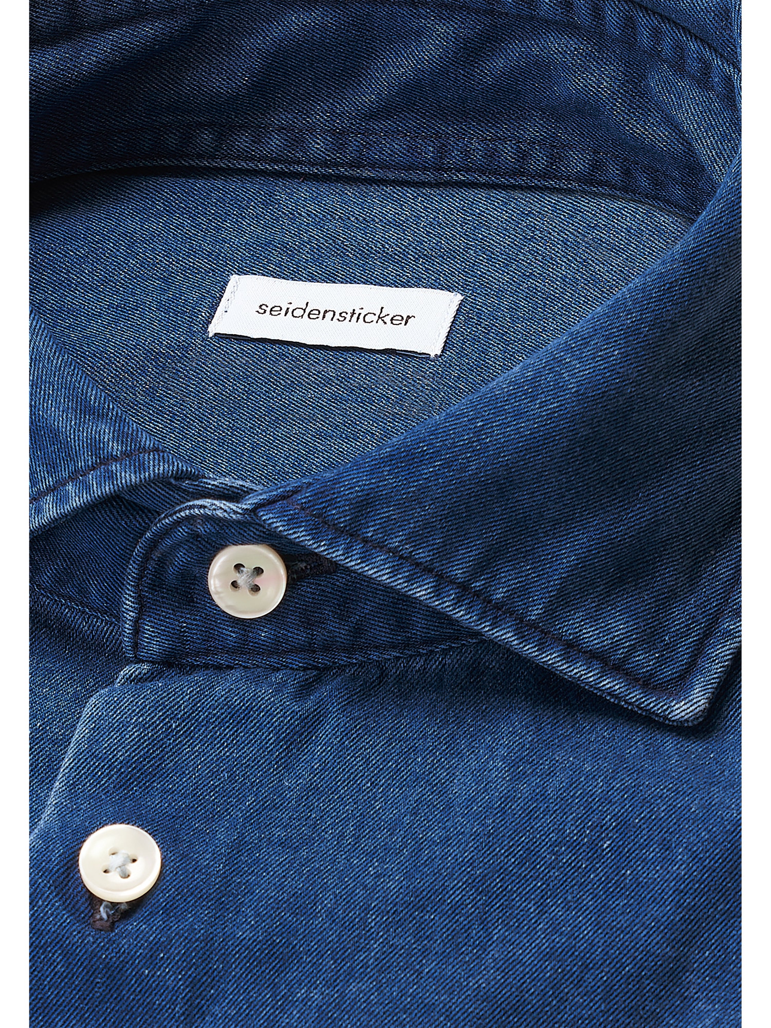 seidenstickerJeanshemd, Regular Kentkragen Denim
