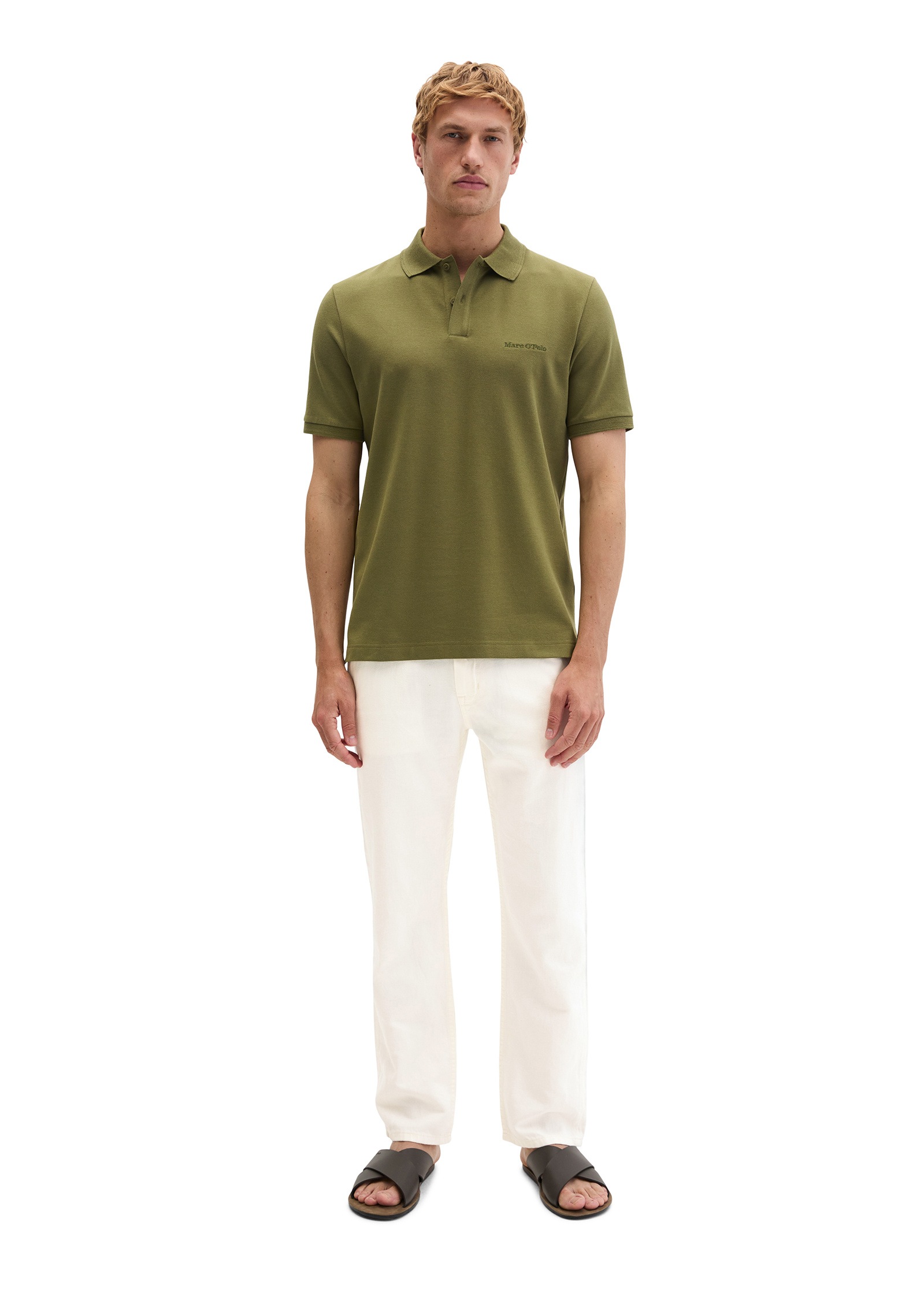Marc O'Polo Poloshirt »aus mittelschwerem Bio-Baumwoll-Viskose-Mix«