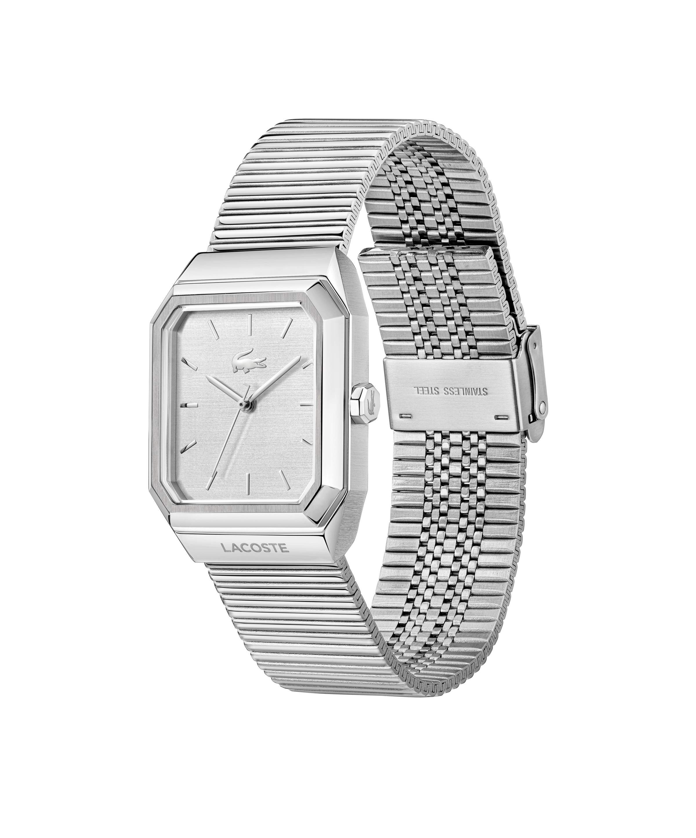 Lacoste Quarzuhr »RENE« Armbanduhr, Damenuhr, Herrenuhr, Edelstahlarmband, analog