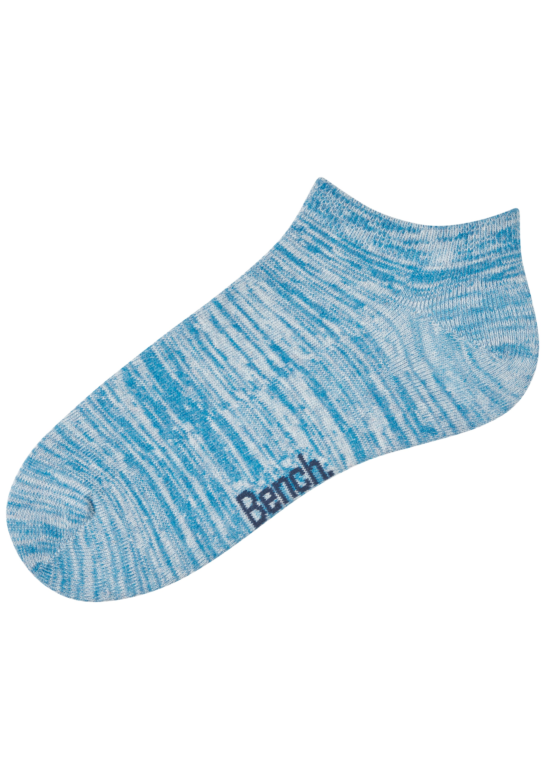 Bench. Sneakersocken »Damen und Herren Socken meliert und uni« Packung, 6 Paar tlg. mit ansprechendem Streifen- Design und uni