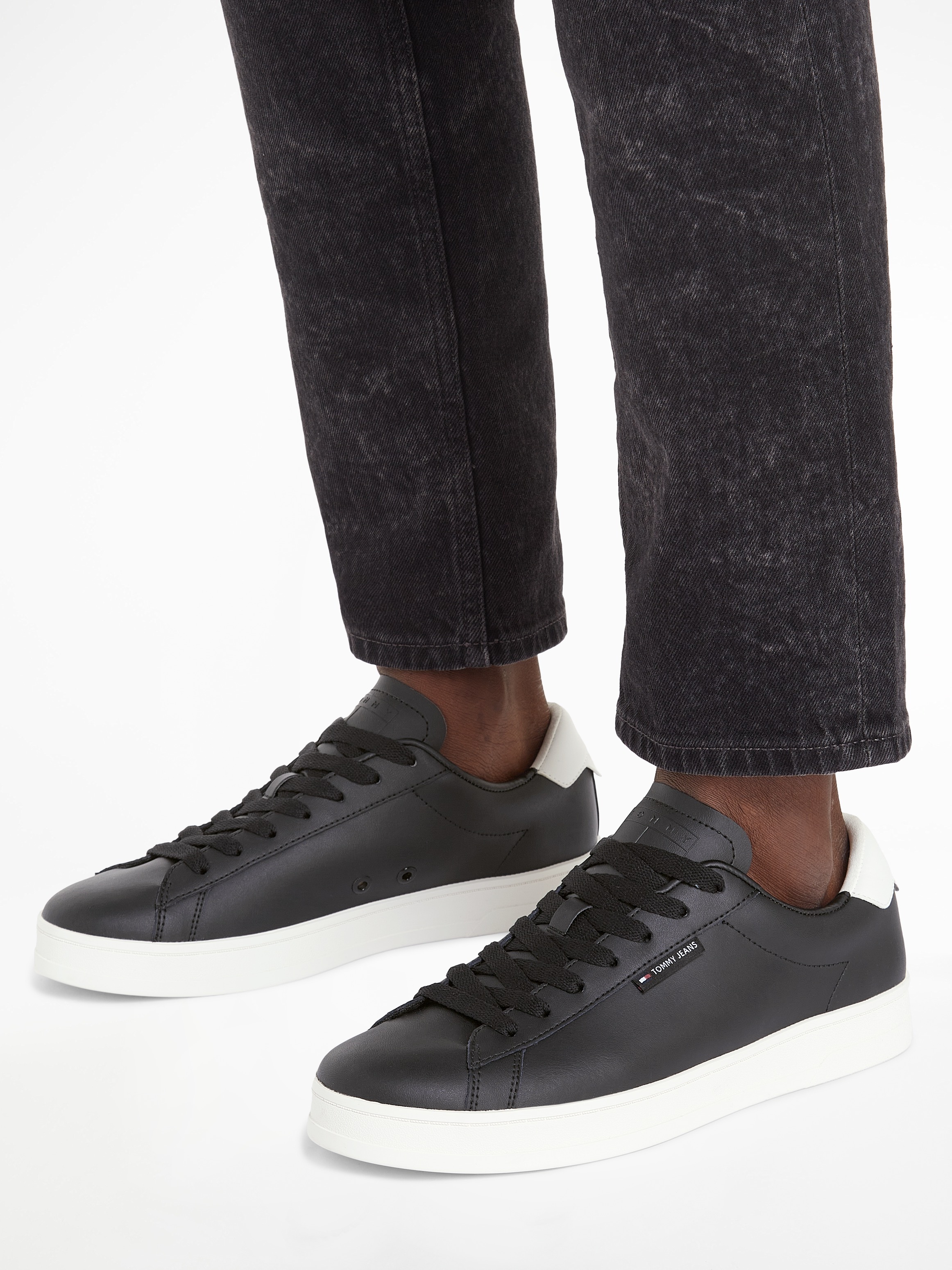 Tommy Jeans Sneaker "TJM LEATHER LOW CUPSOLE", mit Label, Freizeitschuh, Ha günstig online kaufen