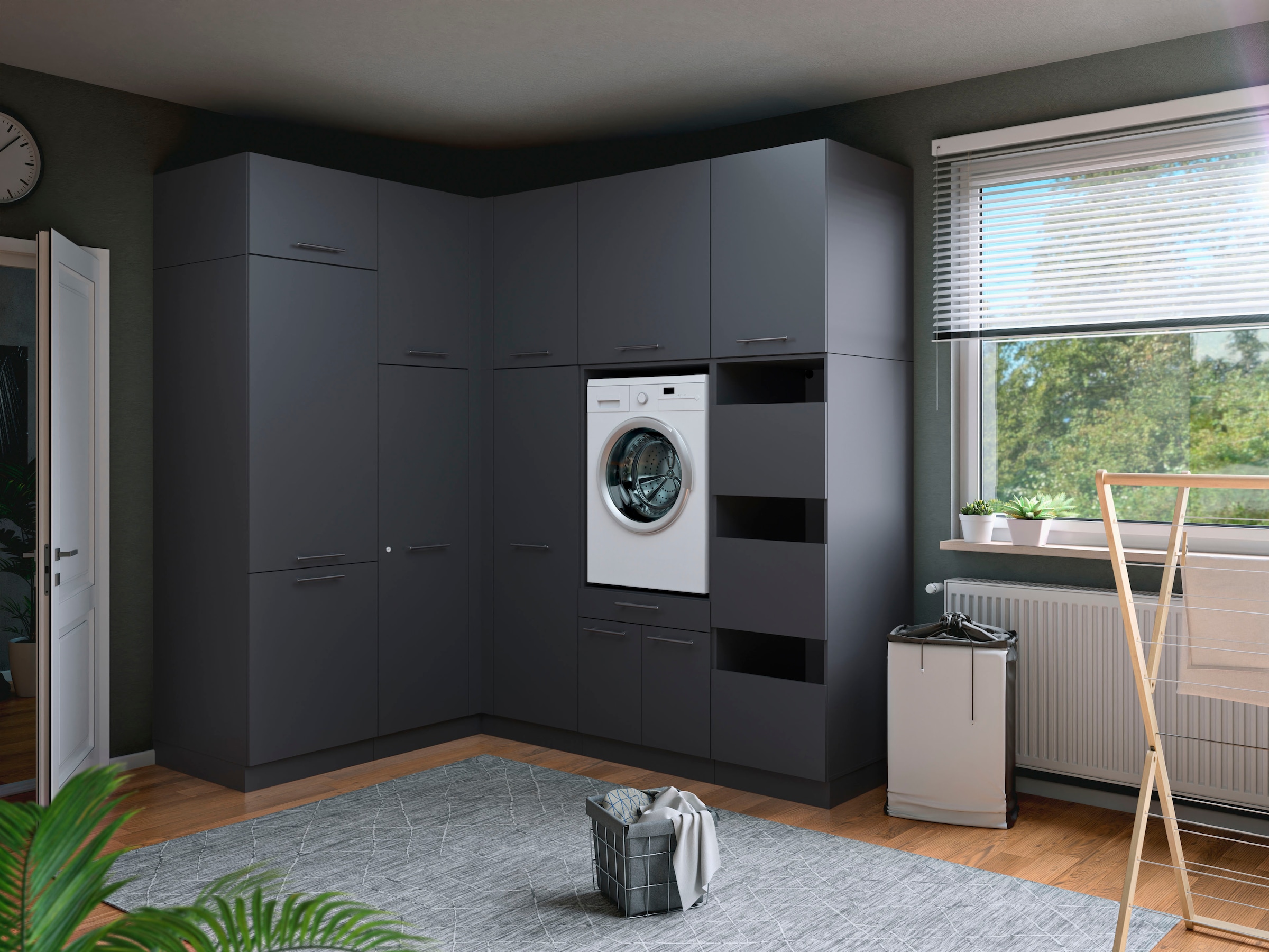 Laundreezy Mehrzweckschrank-Set »Laundreezy, 10-tlg. Mehrzweckschrank-Set B/H/T 218/238/68 cm« 10 Stk. tlg.