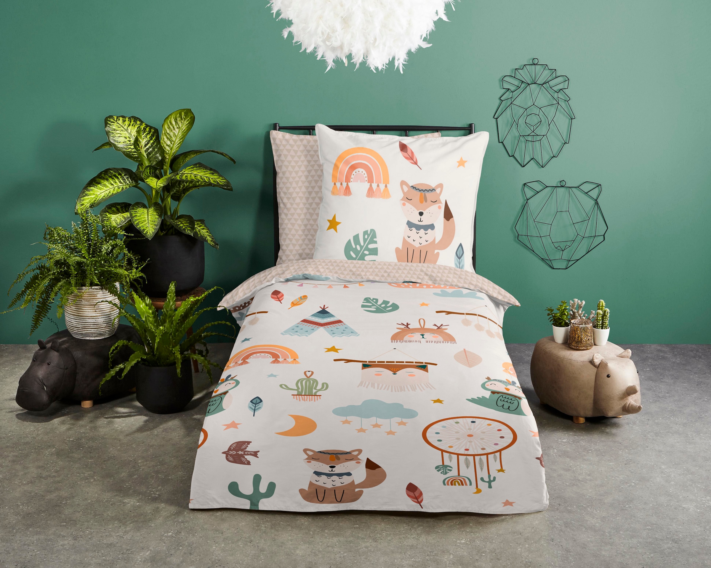 good morning Kinderbettwäsche "Remi" 2 Stk. 100% Baumwolle, 135x200, Reißve günstig online kaufen