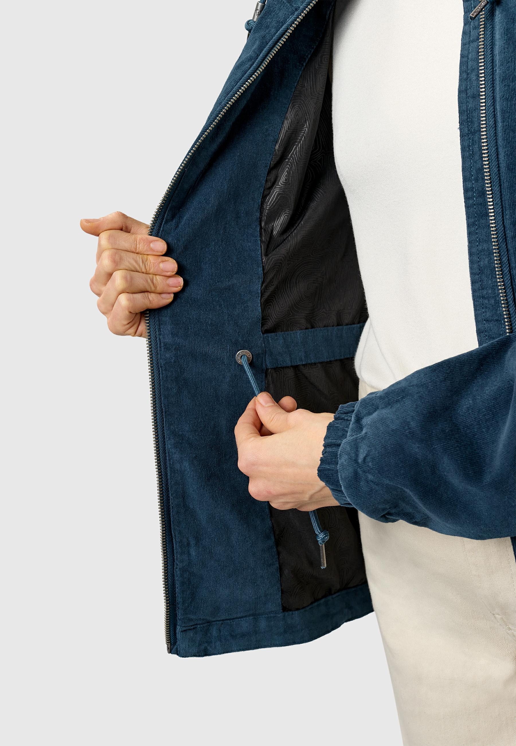 Ragwear Cordjacke »Dankka Cordy YOUMODO« mit Kapuze Stylische Damen Übergangsjacke in Feincord-Optik