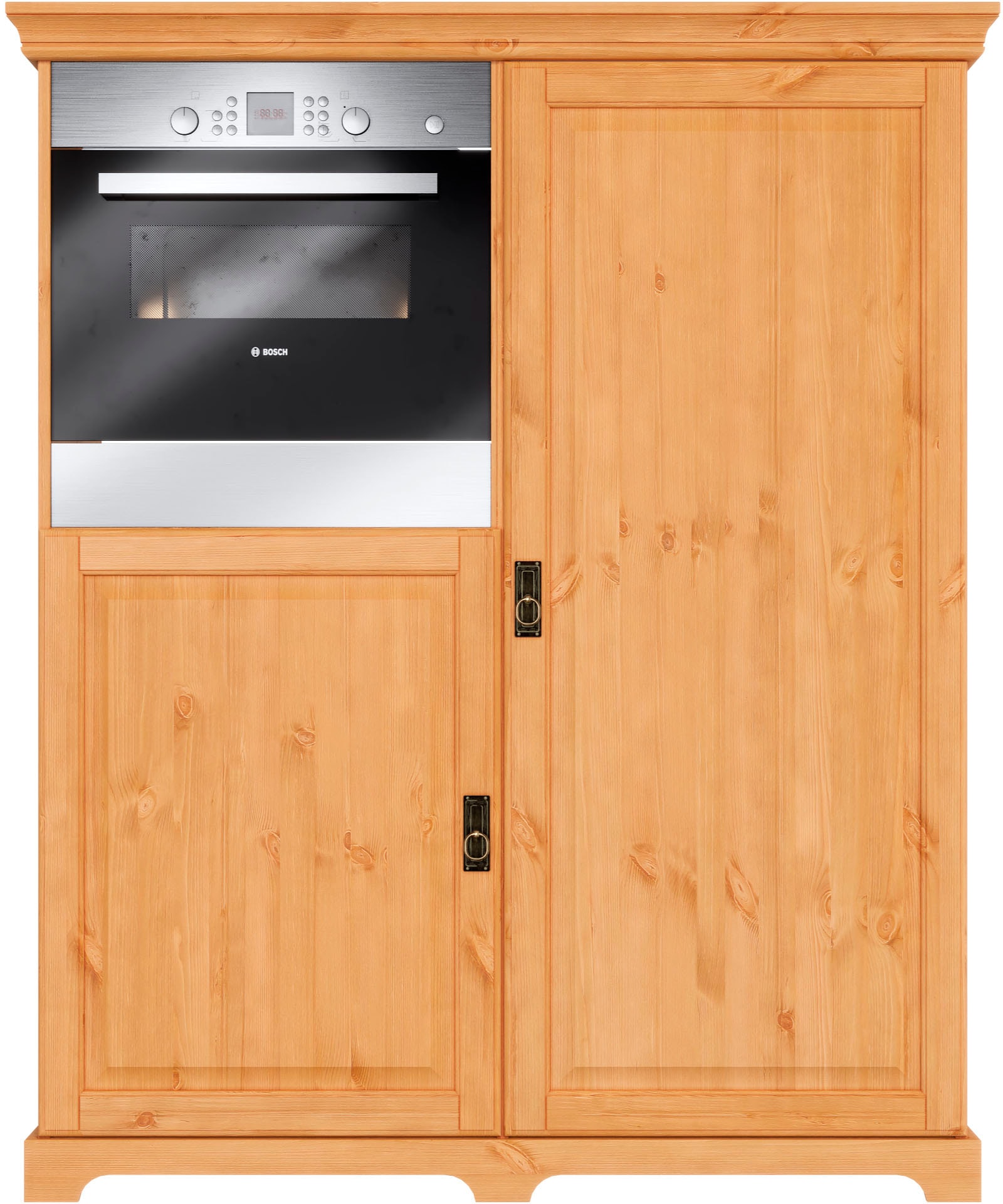 Home affaire Backofen/Kühlumbauschrank »Rügen«, Breite 127 cm, Kiefer massiv, Nische für Kühlschrank
