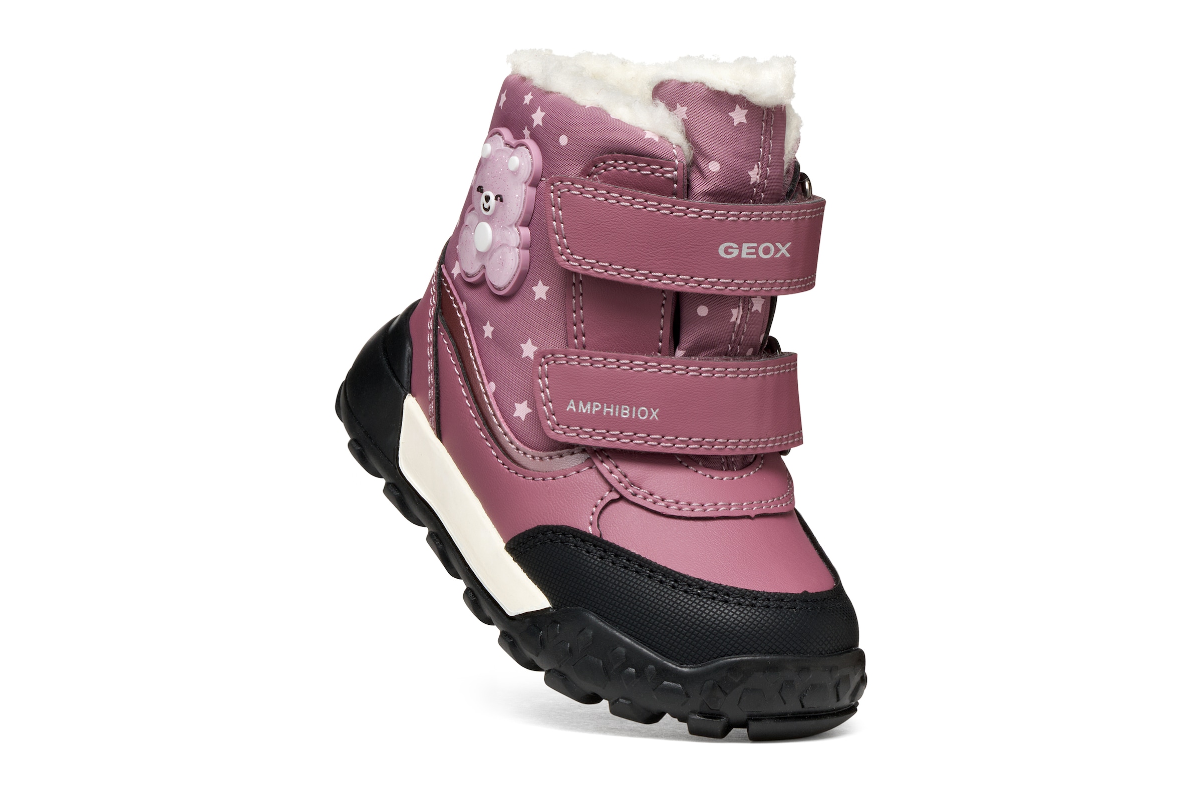 Geox Lauflernschuh »B TREKKYUP GIRL B AB«  Winterboots, Klettstiefel, mit Größenschablone zum Download