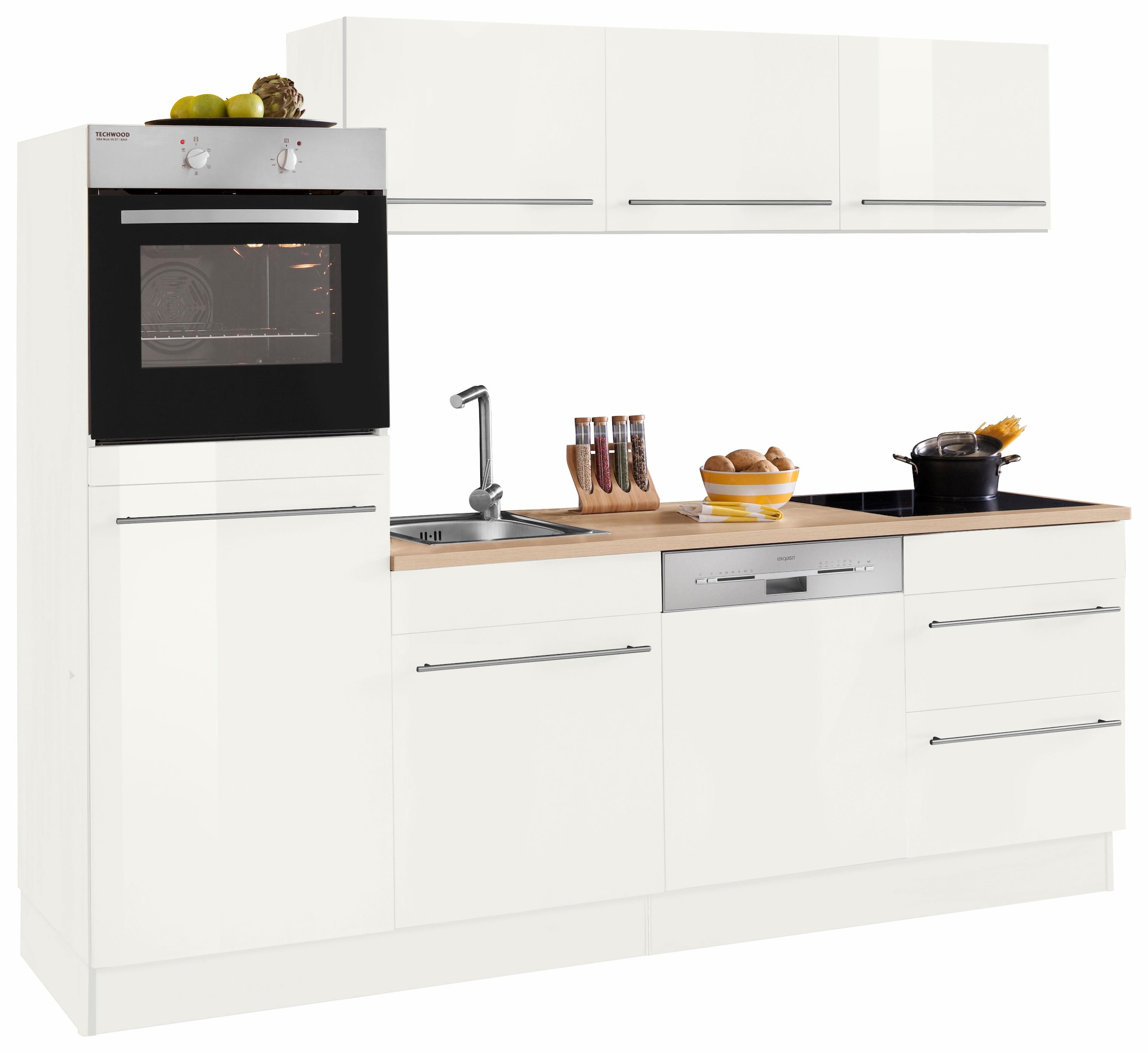 Küche »Bern«, Breite 240 cm, ohne E-Geräte, Stärke der Arbeitsplatte wählbar