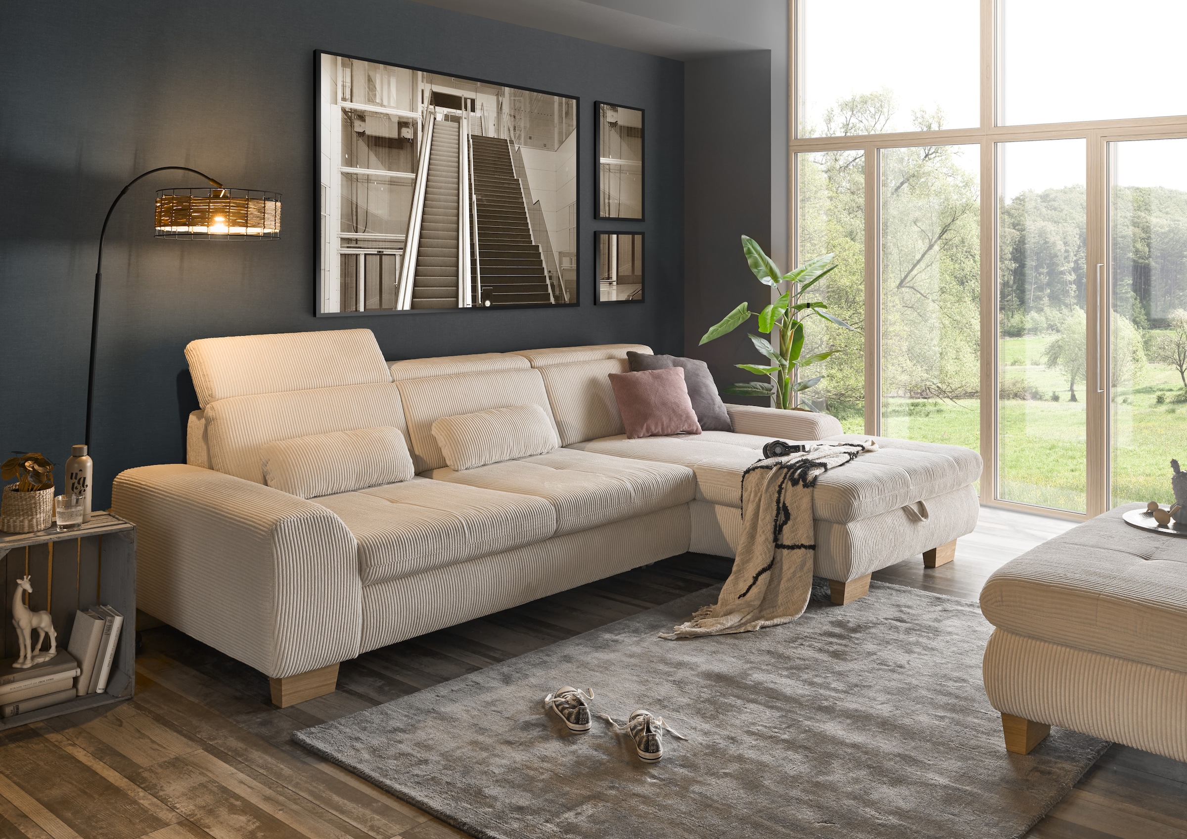 set one by Musterring Ecksofa "SO 3400, Cord, Sitzhöhe 47cm oder 49cm, inkl günstig online kaufen