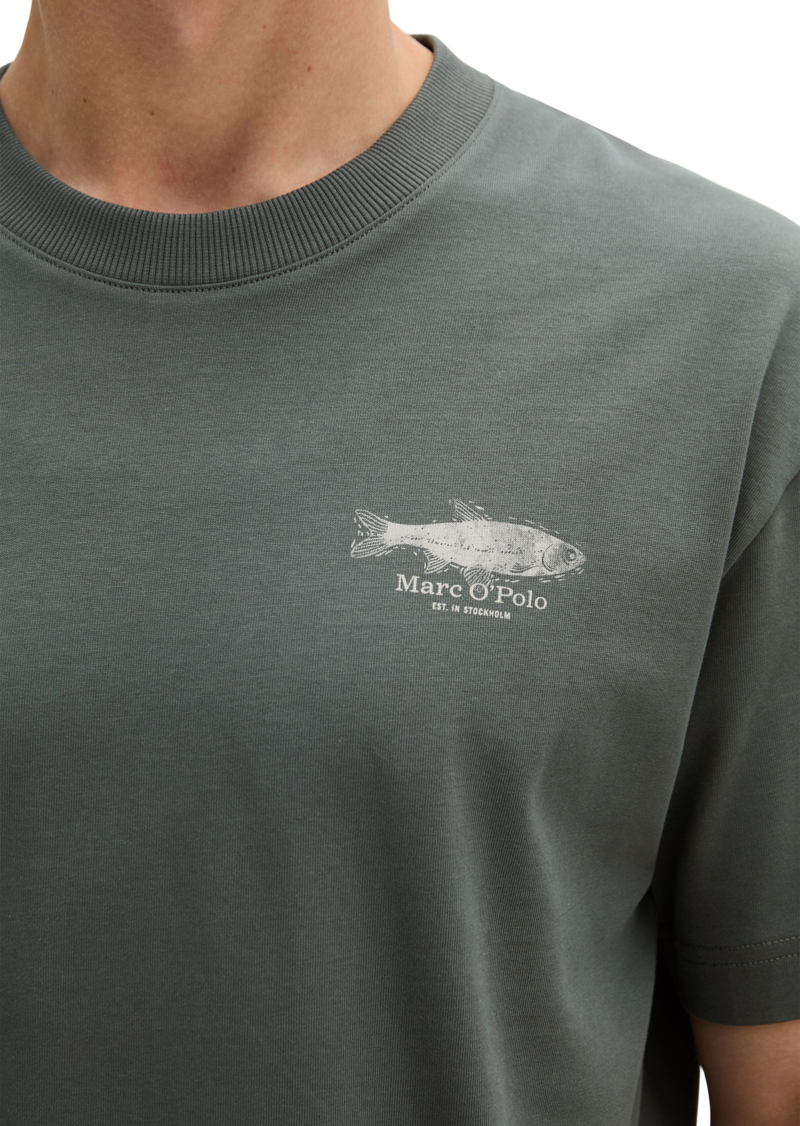 Marc O'Polo T-Shirt »mit Seafood-Rückenprint«