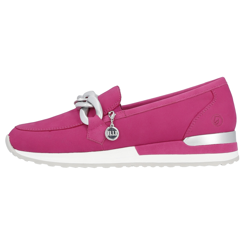 Remonte Slipper »ELLE-Collection«, Loafer, Schlupfschuh mit trendiger Zierkette