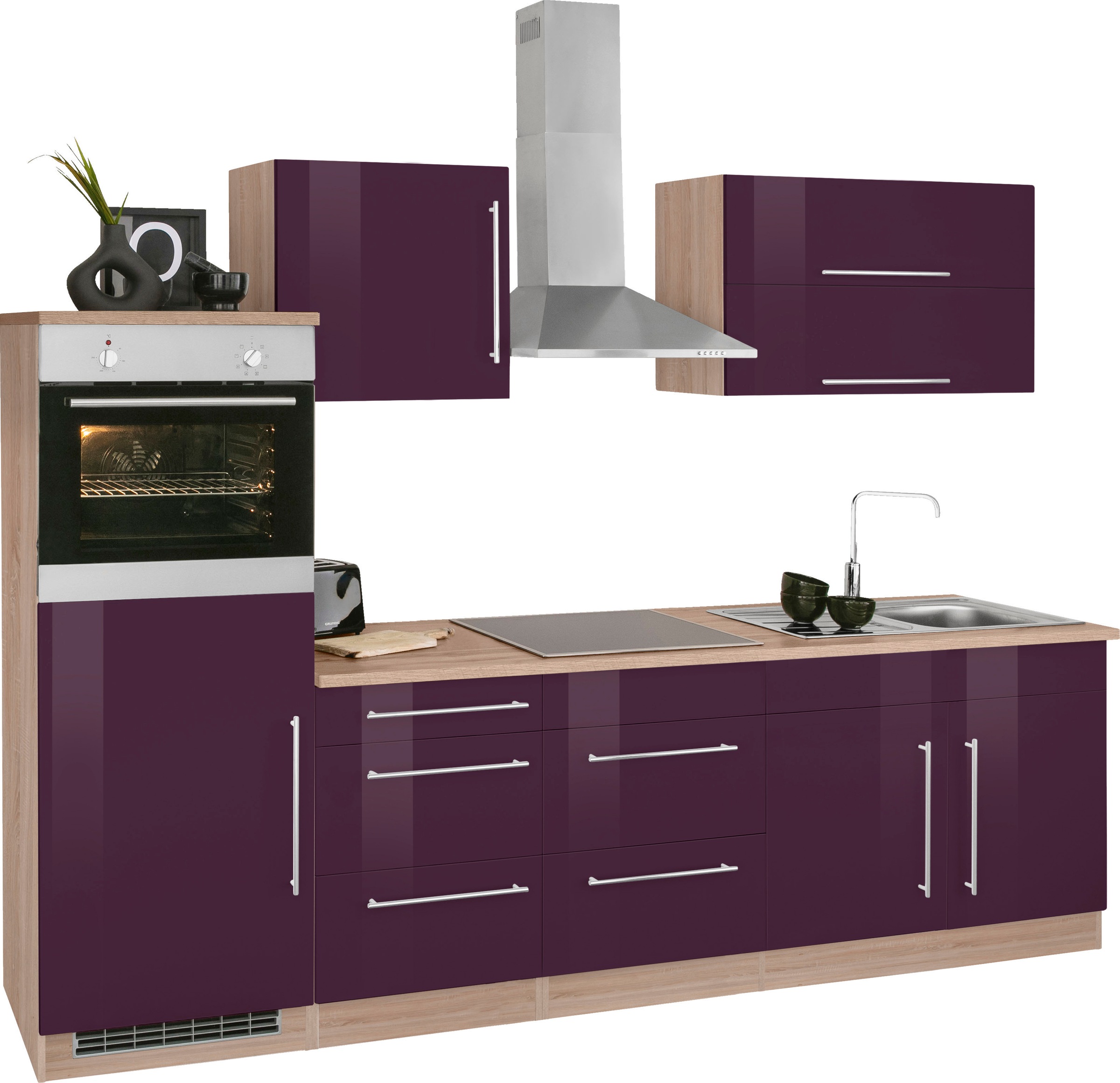 Thumbnail - KOCHSTATION Küchenzeile "KS-Samos" Breite 270 cm, wahlweise mit E-Geräten und Induktionskochfeld