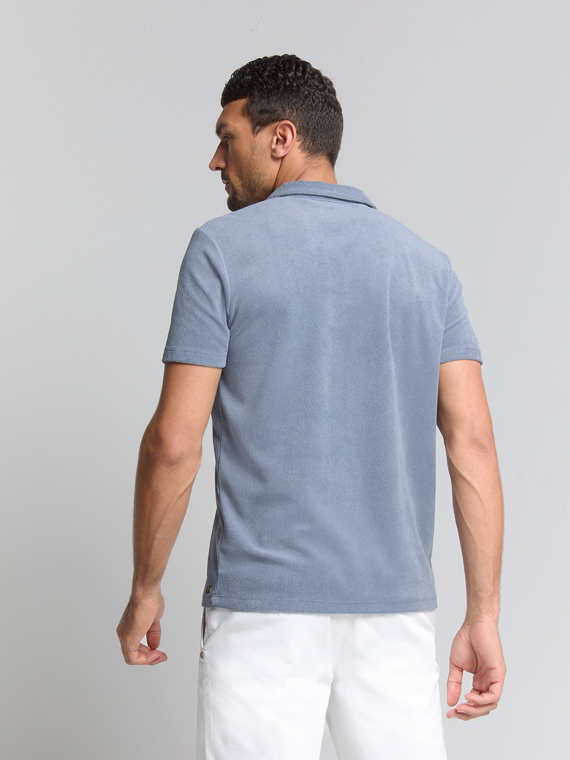 NO EXCESS T-Shirt "No Excess Poloshirt aus Frottee-Strick" günstig online kaufen