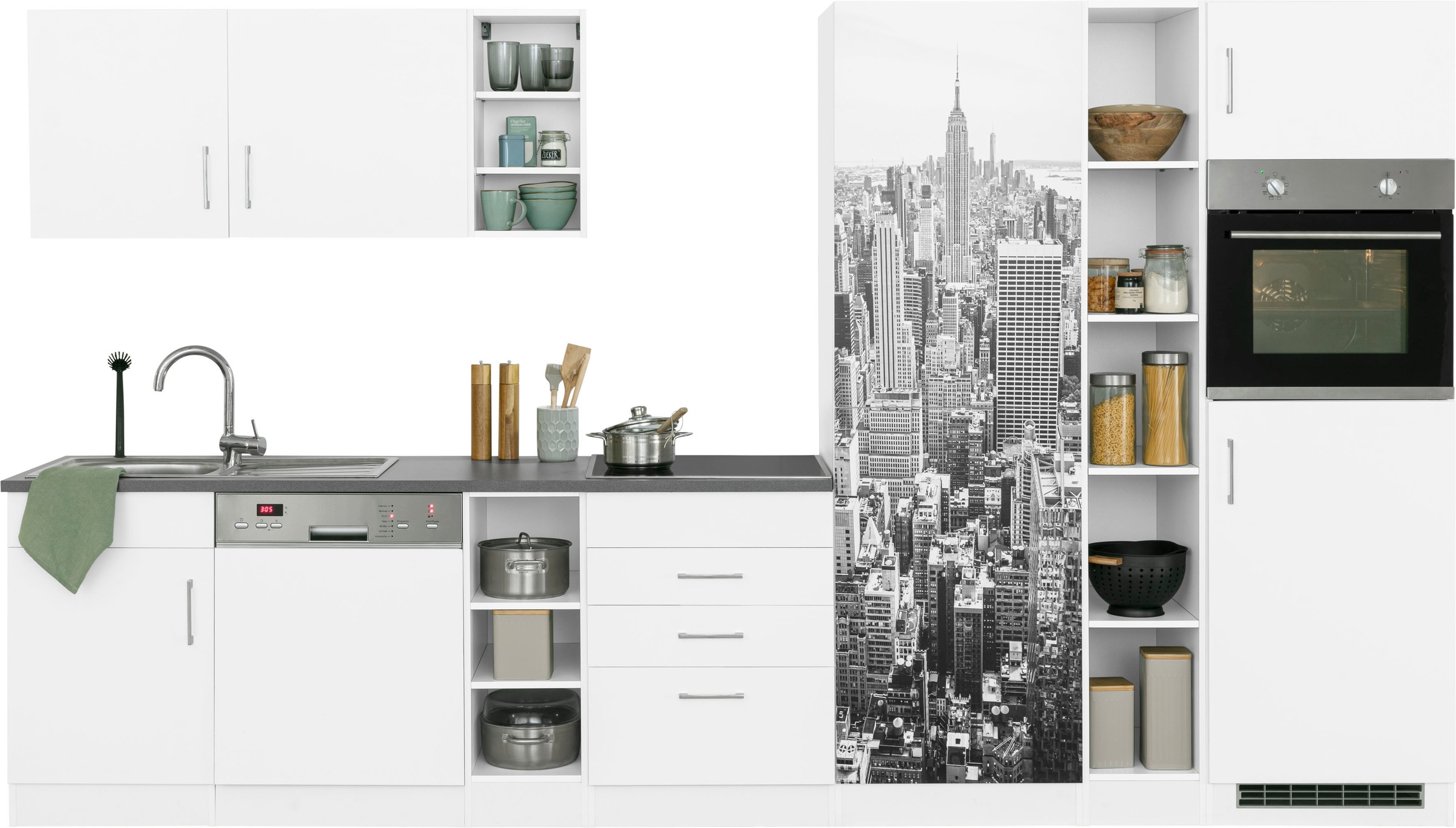 KOCHSTATION Küchenzeile "KS-Paris – Küchen mit einzigartigen Fotomotiven au günstig online kaufen