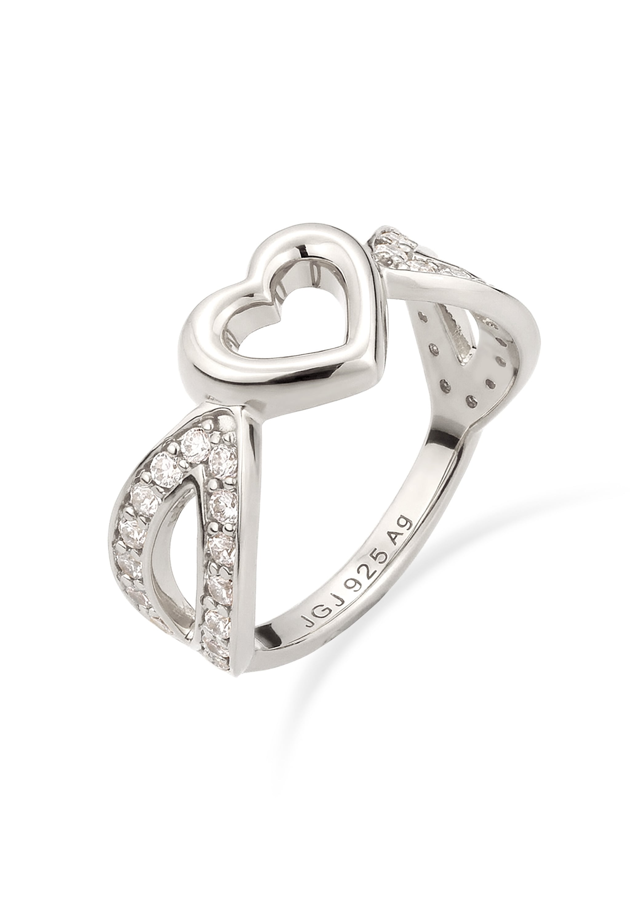 Elli Silberring »Ring Herz Zirkonia Weiß 925 Sterling Silber«