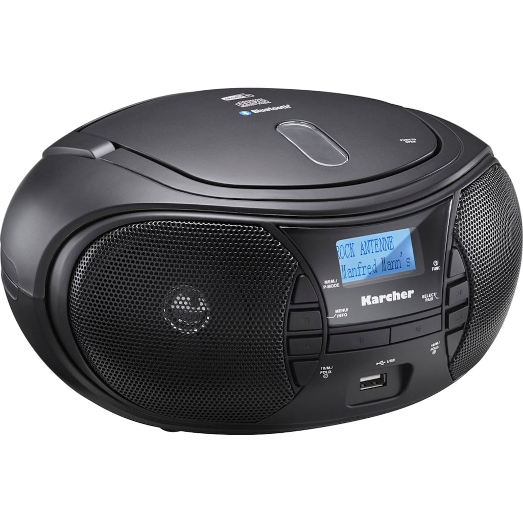 Karcher Boombox »RR 5028D«, (Bluetooth FM-Tuner-Digitalradio (DAB+)-UKW mit RDS 3,2 W)