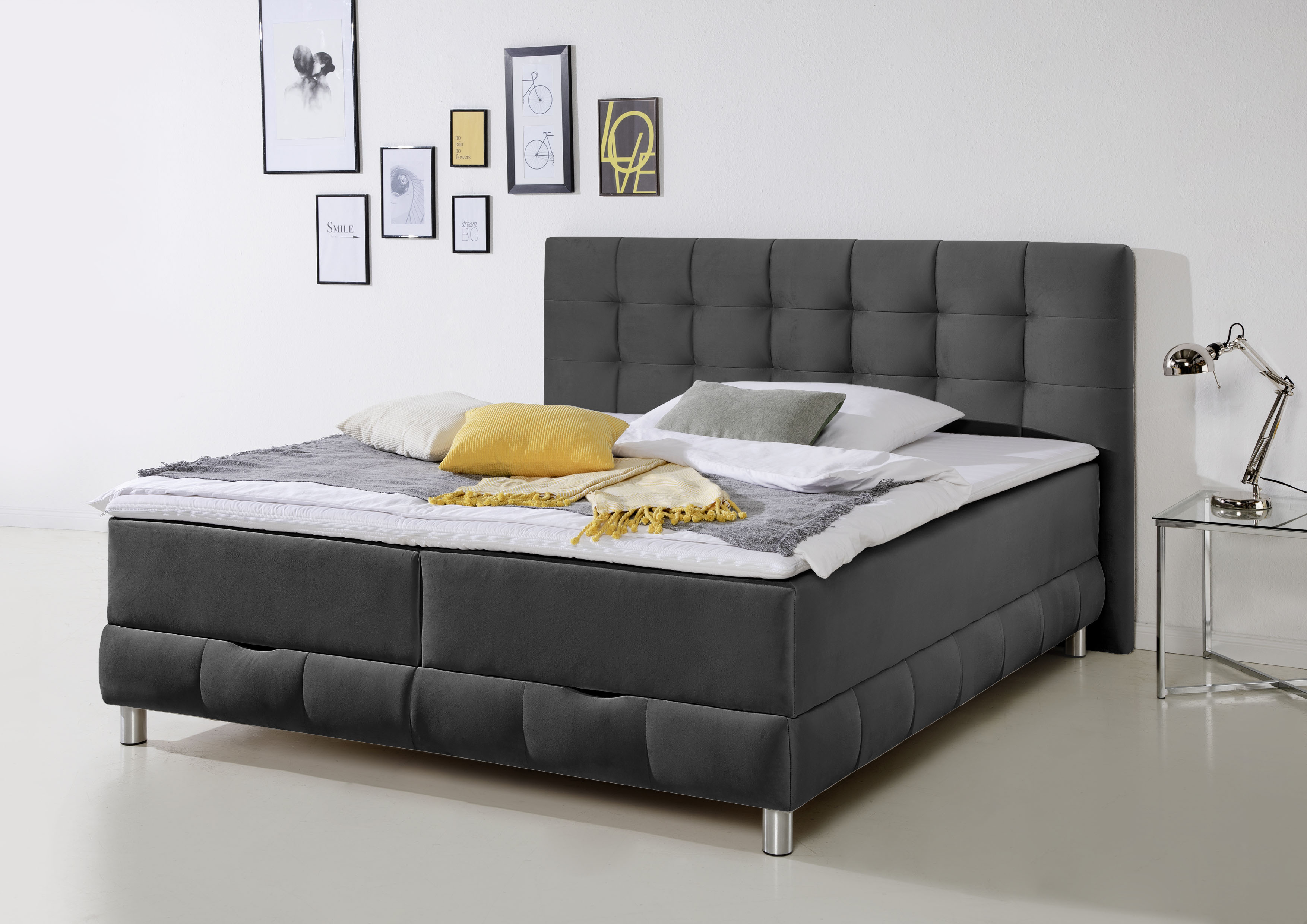 Home affaire Boxbett "Vaasa" inkl. Bettkasten & Topper, XXL-Ausführung, Überlänge 220 cm