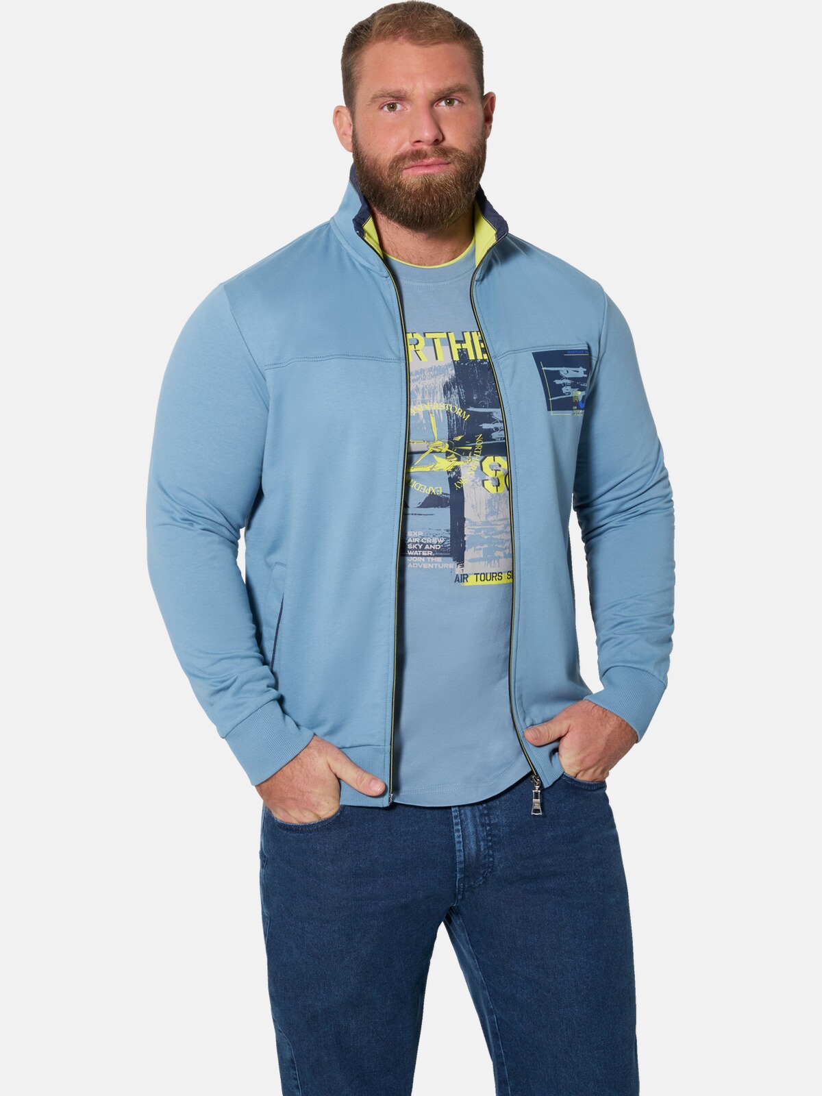 Jan Vanderstorm Sweatjacke "Sweatjacke RONIG"