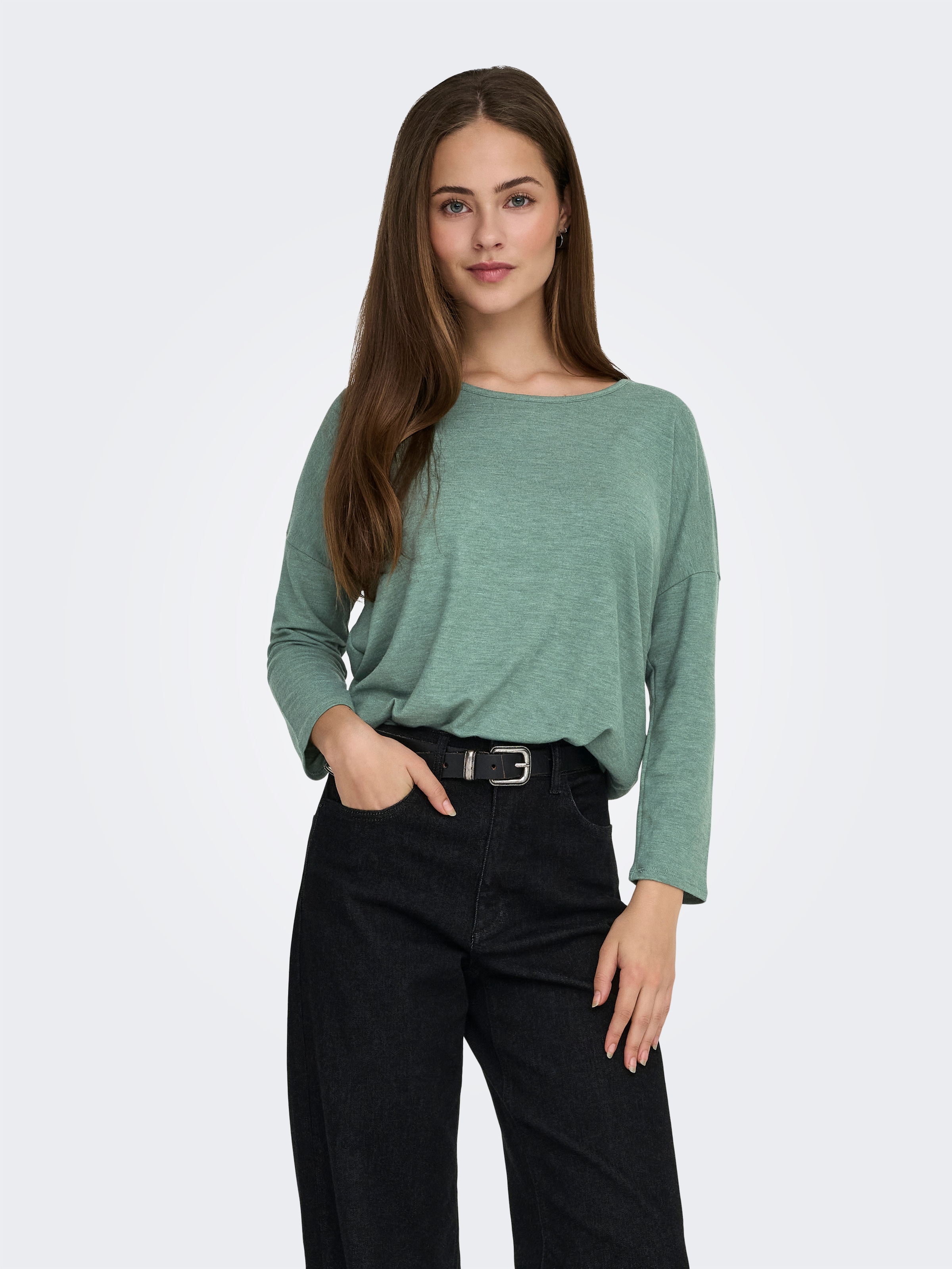 ONLY 3/4-Arm-Shirt "ONLGLAMOUR 3/4 TOP JRS NOOS" Materialmix, loose fit günstig online kaufen