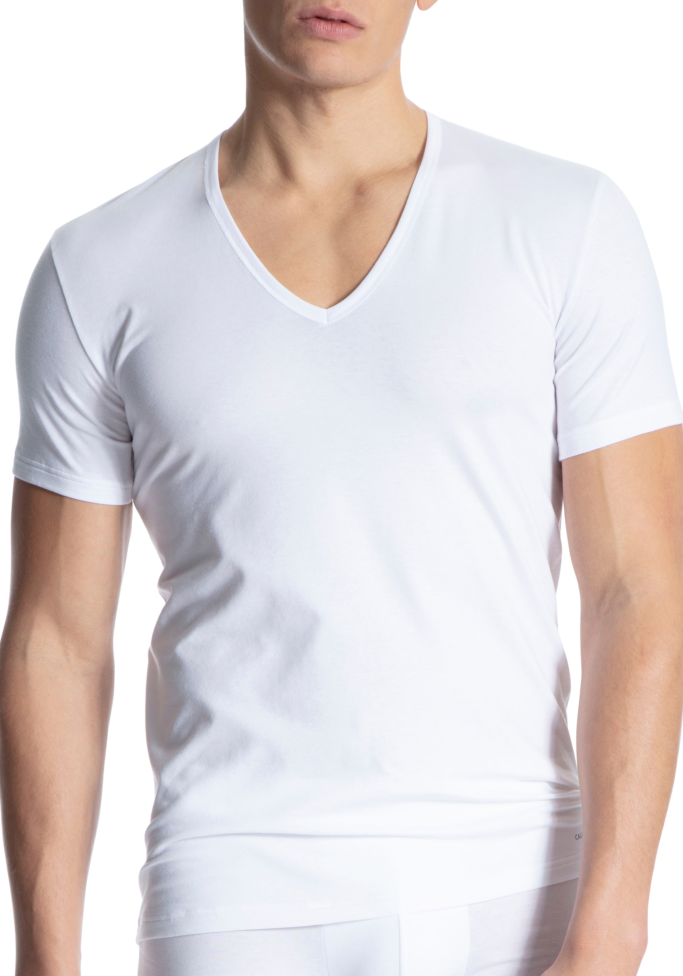 Thumbnail - CALIDA T-Shirt "Cotton Code" V-Ausschnitt, formstabiler Single Jersey, elastisch, Kurzarm